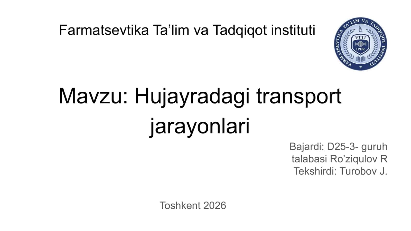 Hujayradagi transport vositalari