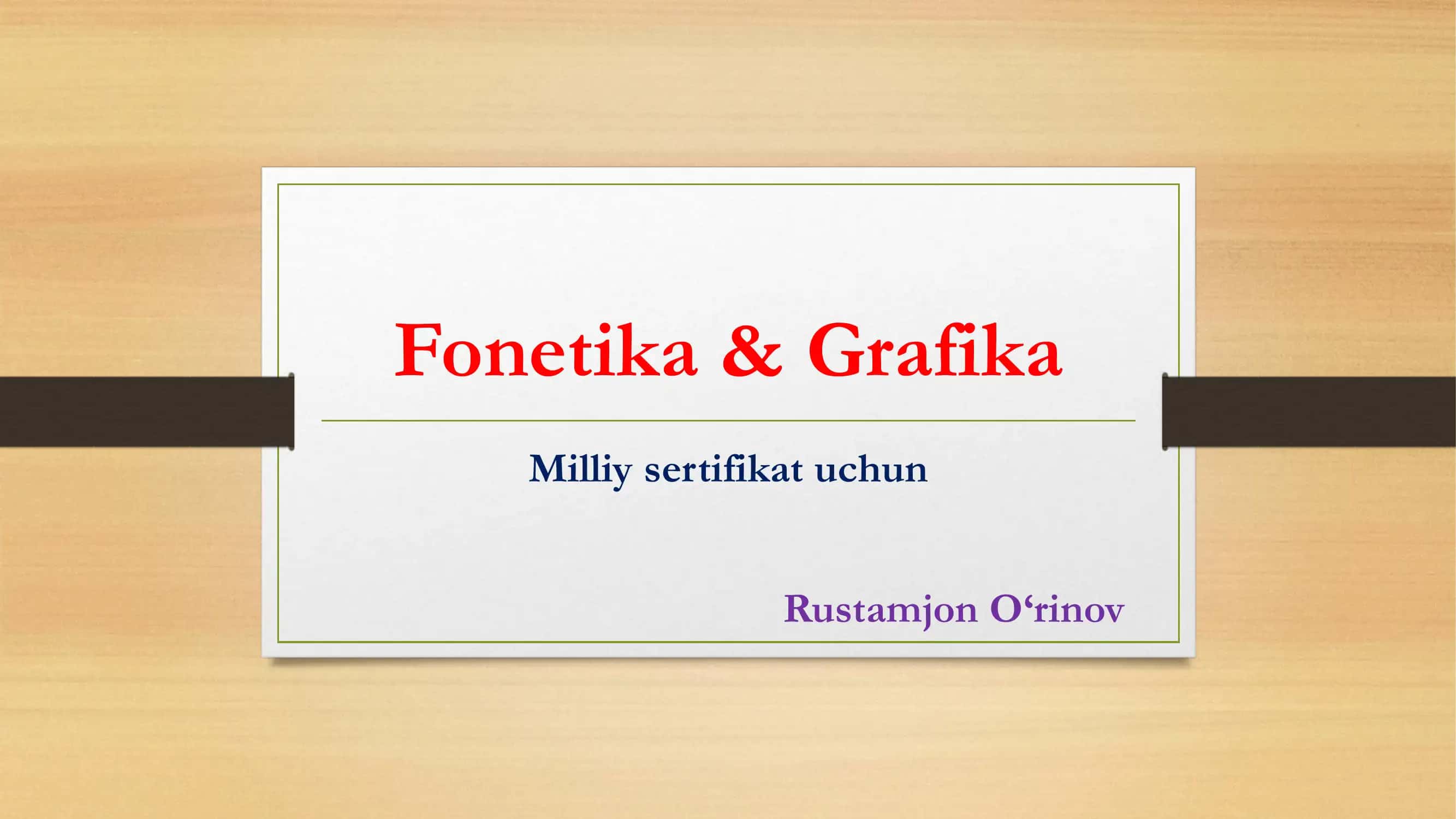 Fonetika & Grafika