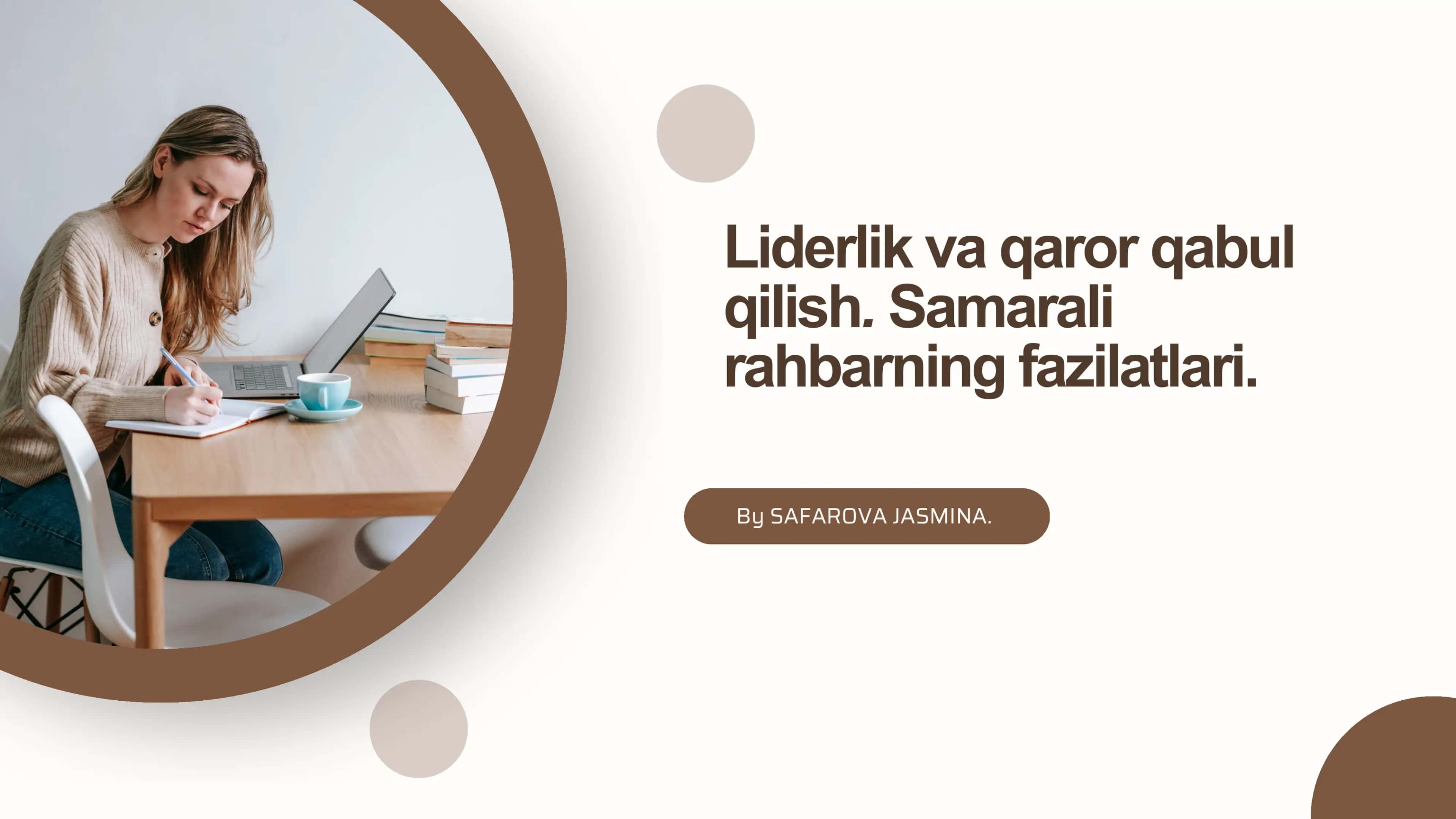 Liderlik va qaror qabul qilish