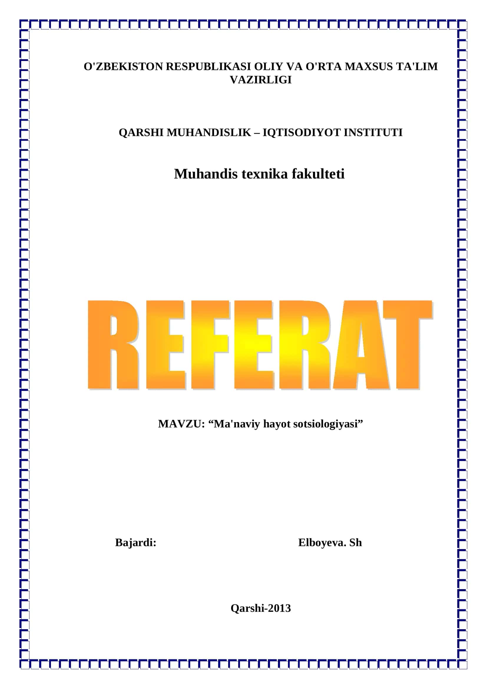 Ma'naviy hayot sotsiologiyasi