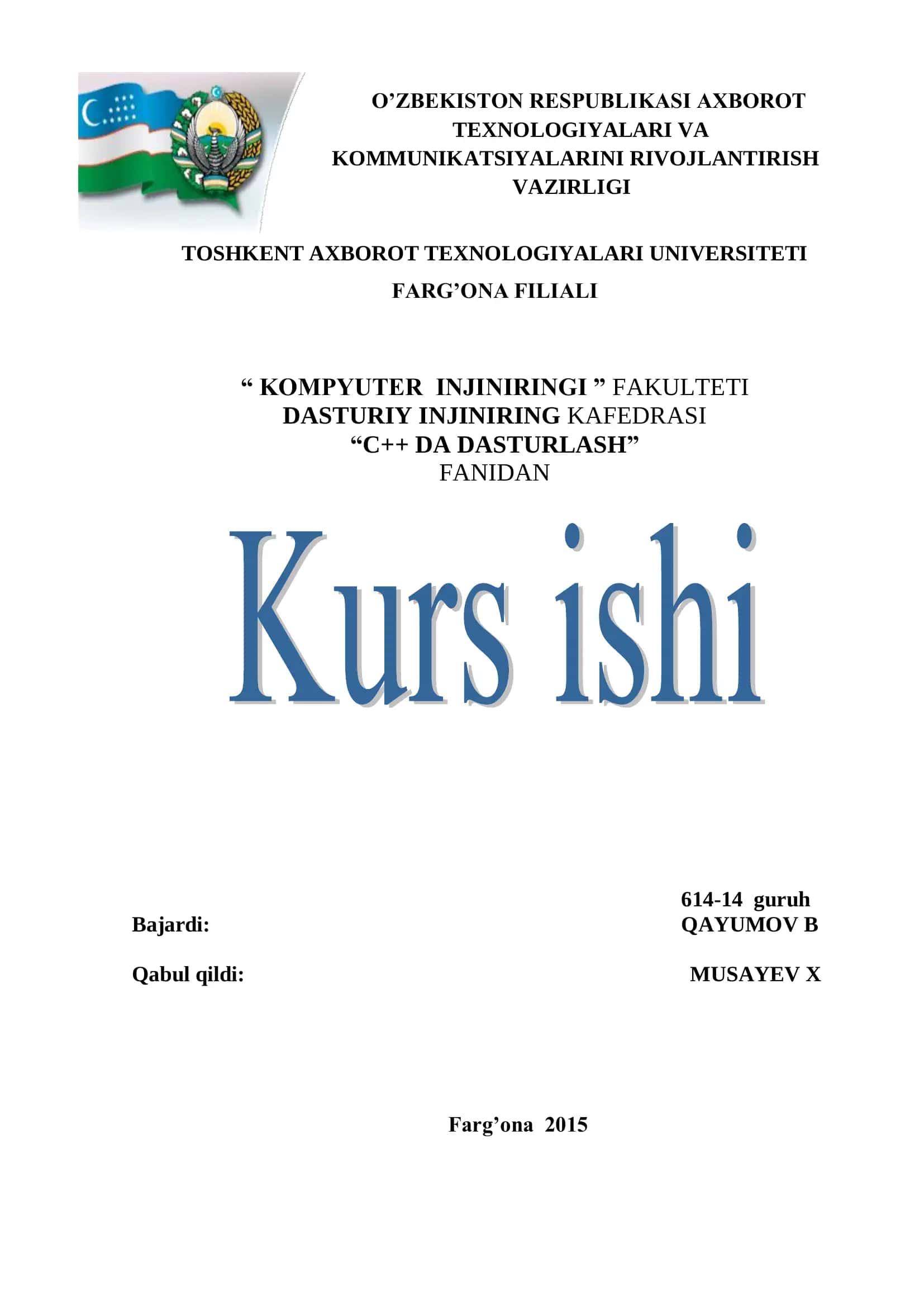 Uy kutubxonasida kitoblarni ro’yxatga olish tizimini yaratish