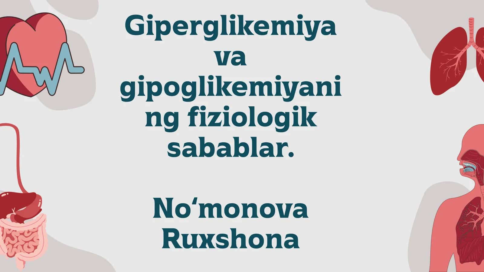 Giperglikemiya va gipoglikemiyani fiziologik sabablar