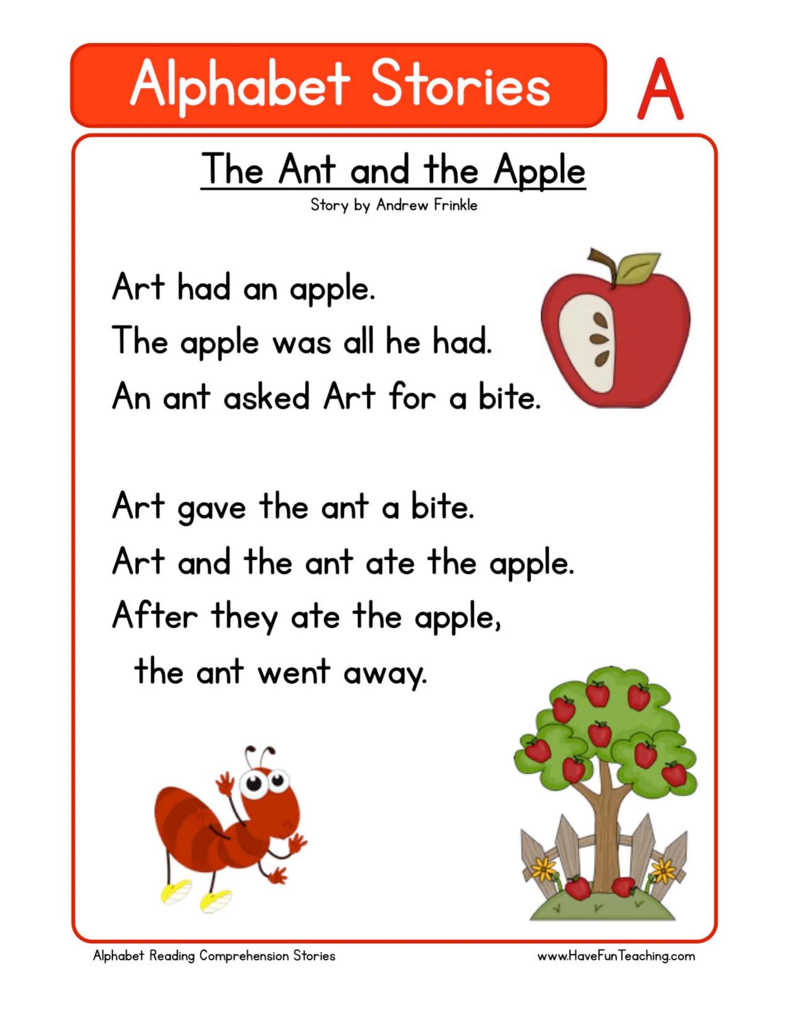 Alphabet stories Alfabet ingliz tilida