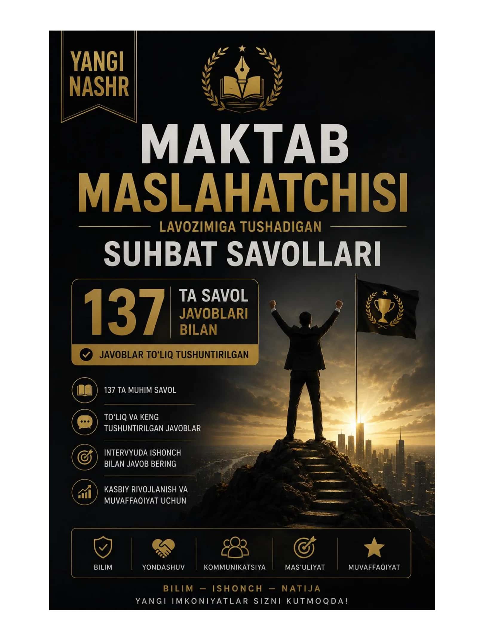Maktab Maslahatchisi Tayyorlov Testlar va Suhbat Savollari