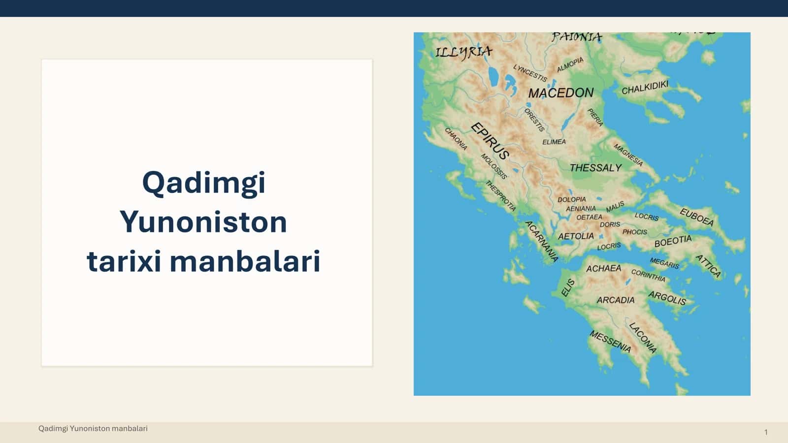 Qadimgi Yunoniston Tarixi Manbalari