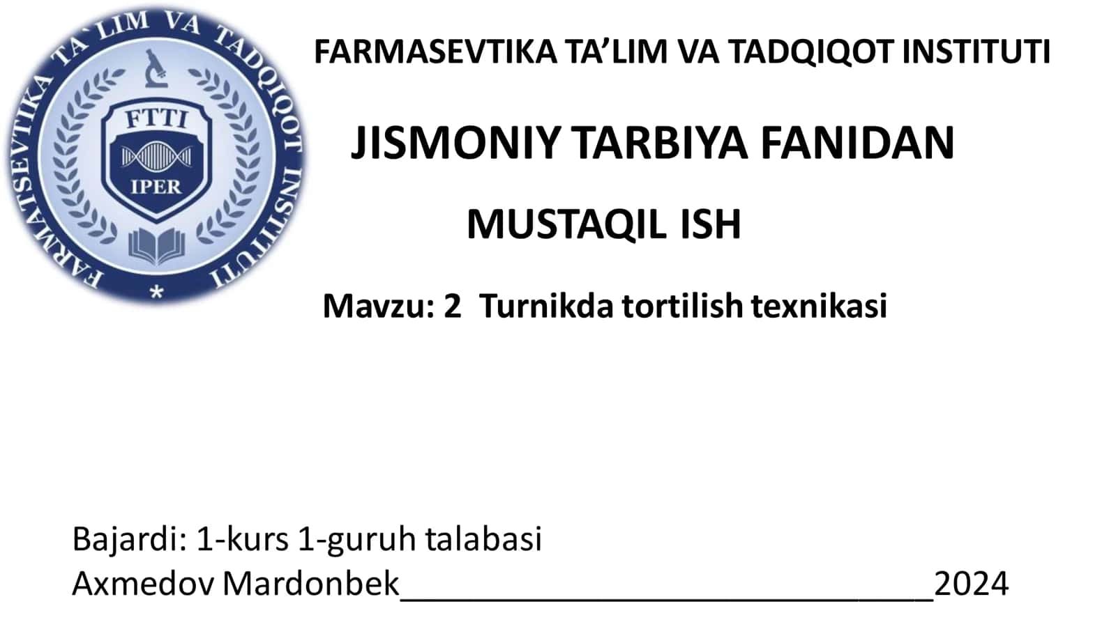 Turnikda tortilish texnikasi