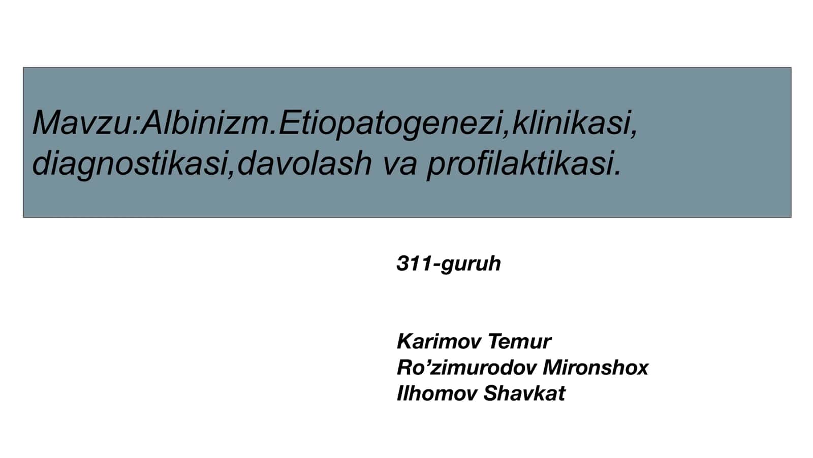 Albinizm