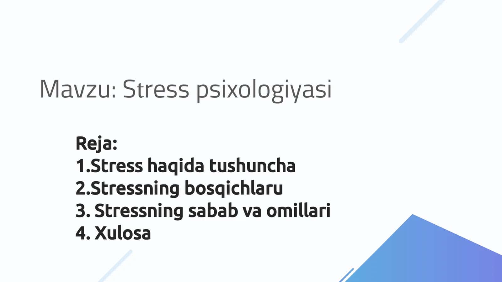 Stress psixologiyasi