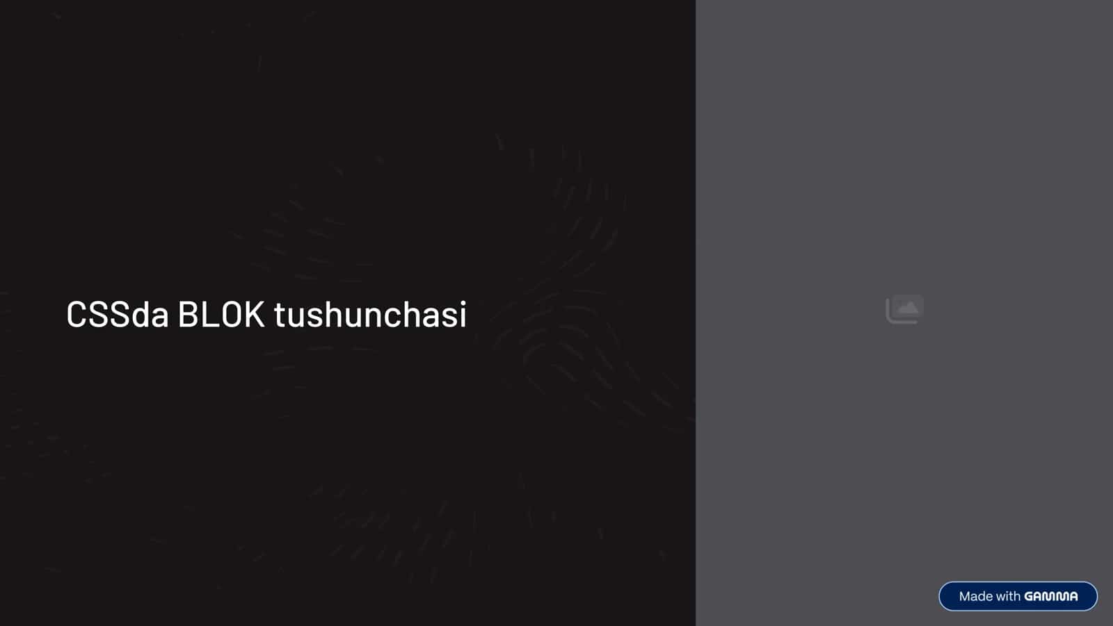 CSSda BLOK tushunchasi