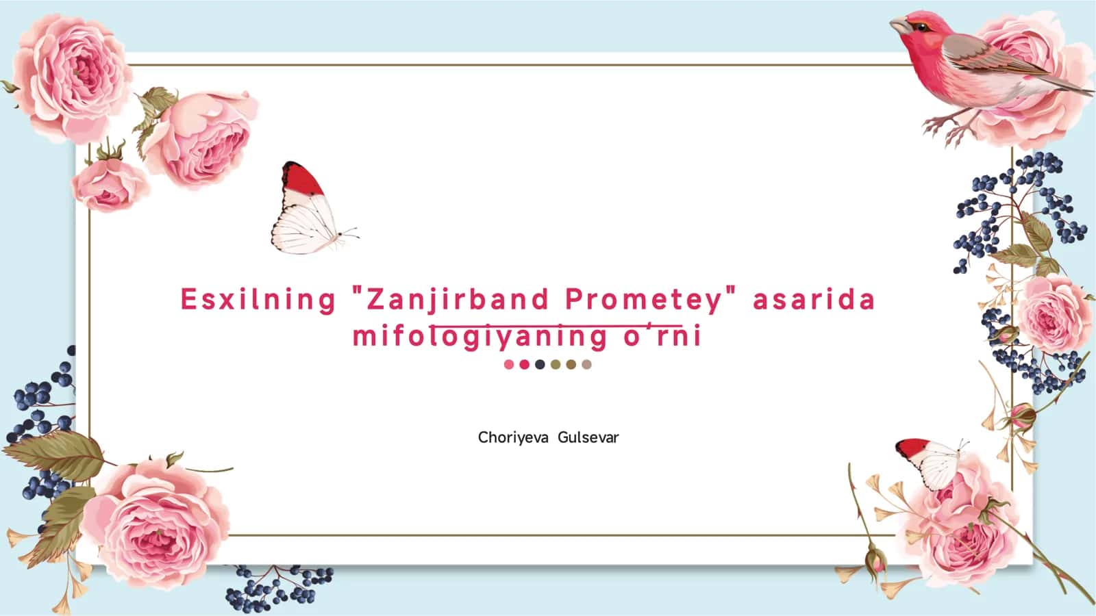 Zanjirband Prometey asarida mifologiyaning oʻrni