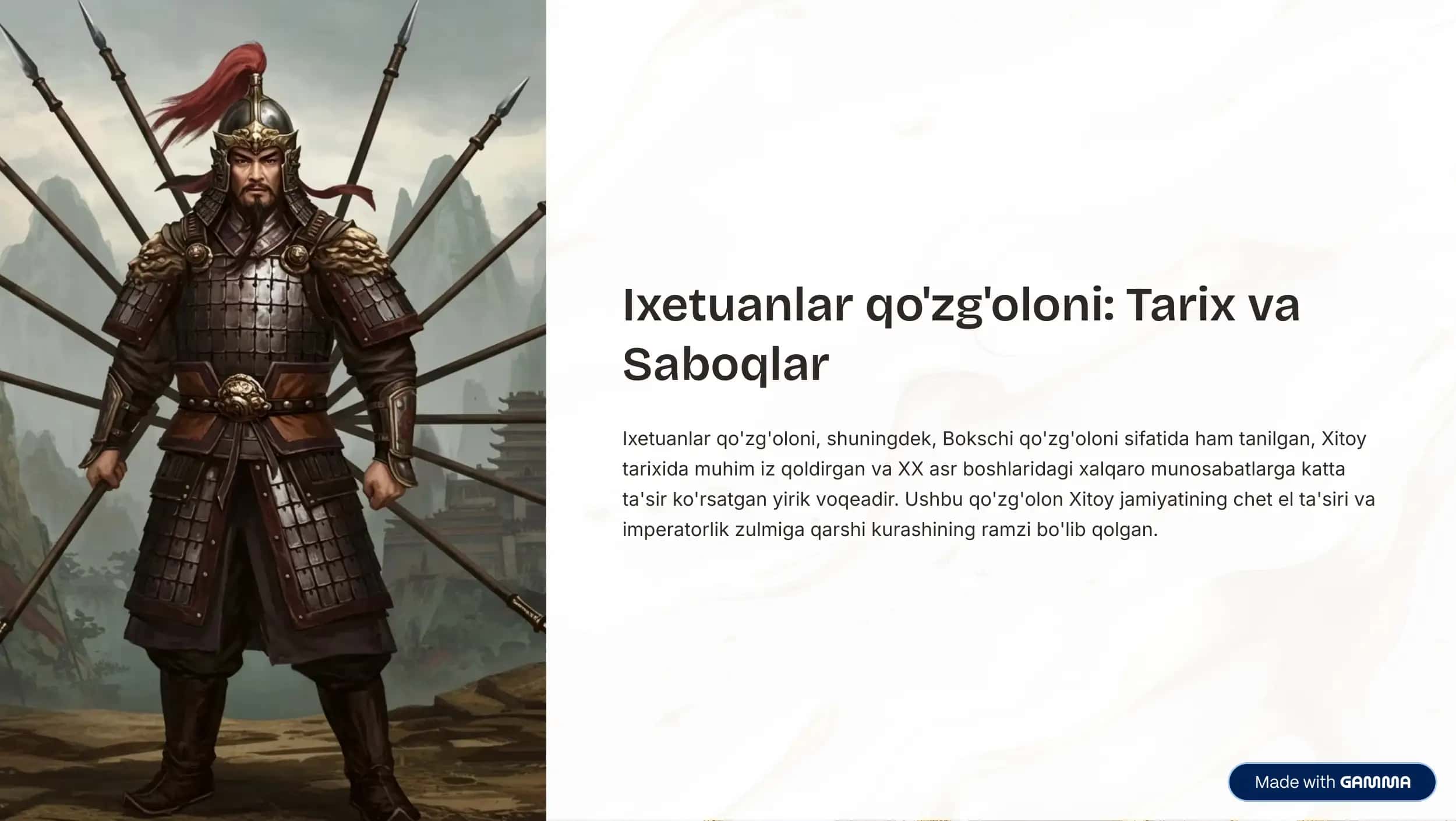 Ixetuanlar qo'zg'oloni: Tarix va Saboqlar