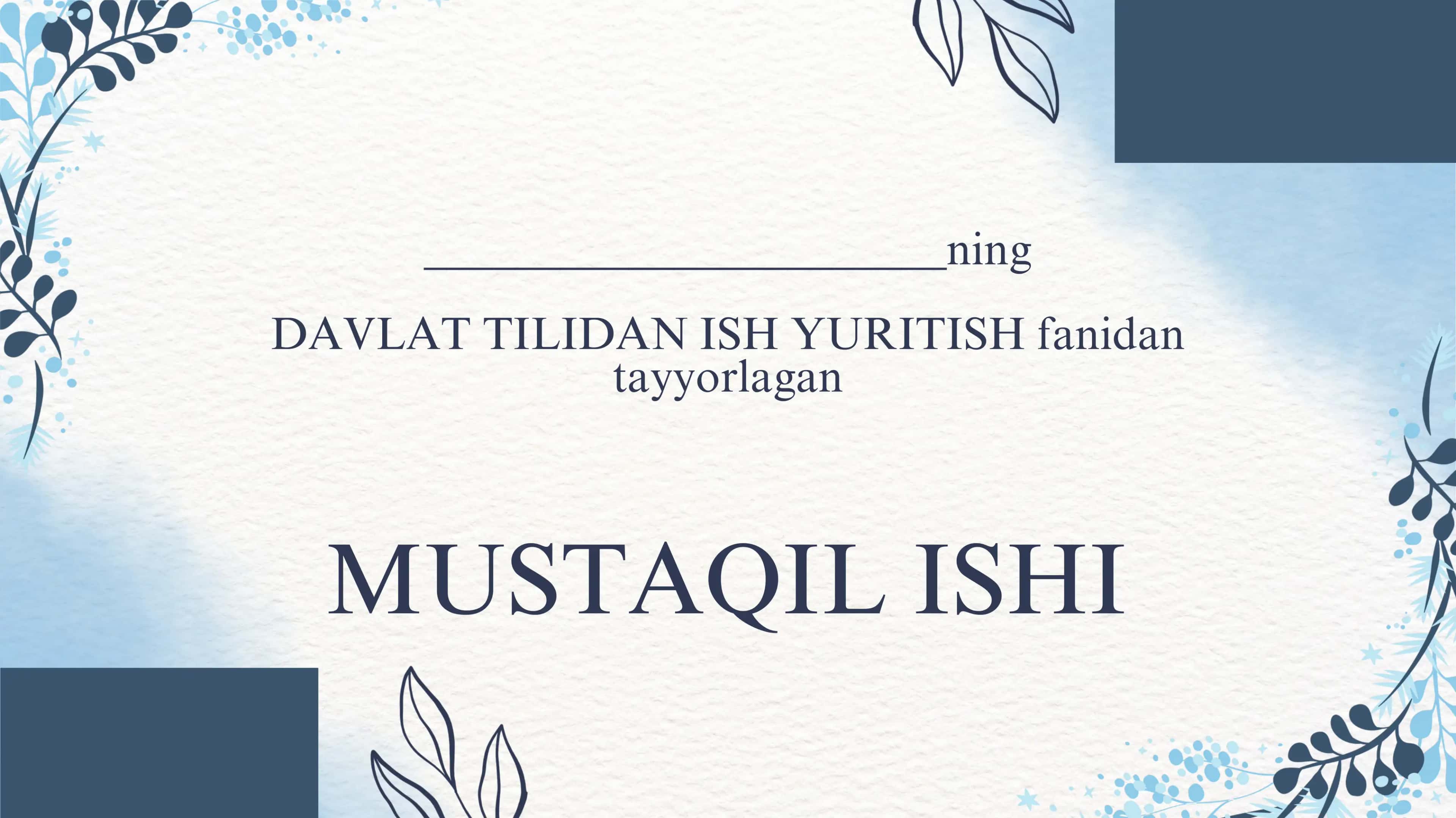 Tarjimayi hol matni ustida ishlash va shakllantirish