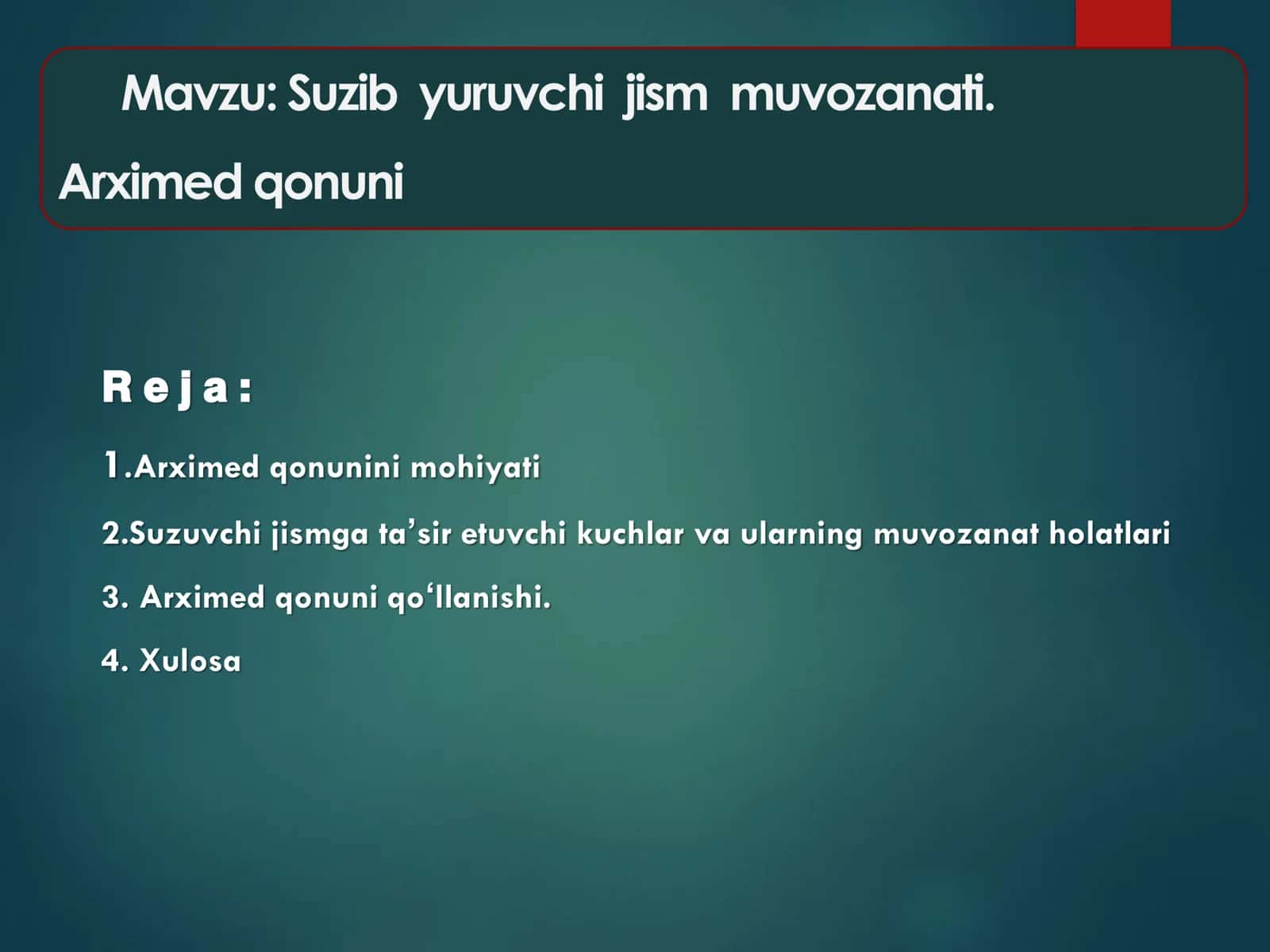 Suzib yuruvchi jism muvozanati