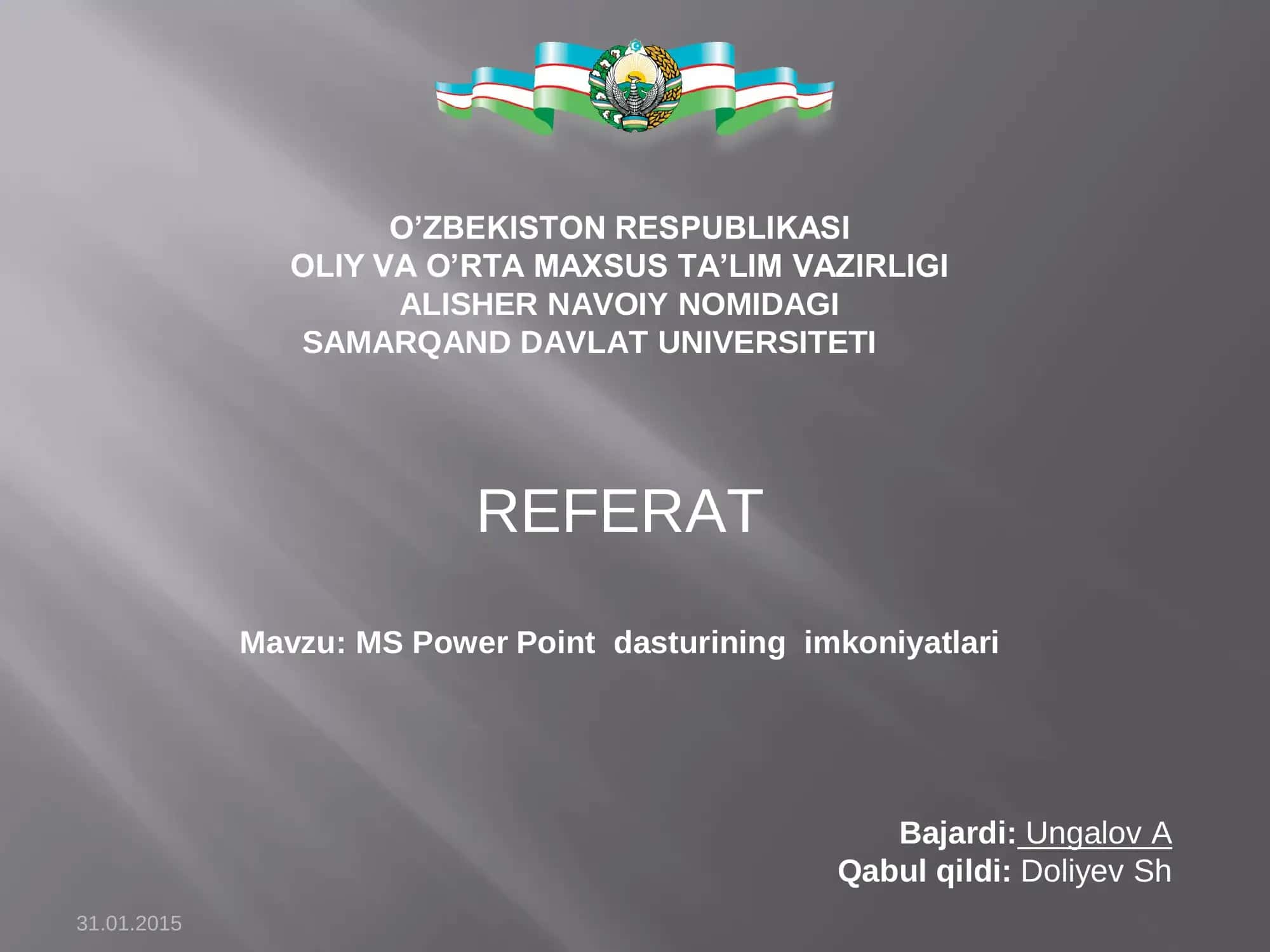 MS Power Point dasturining imkoniyatlari
