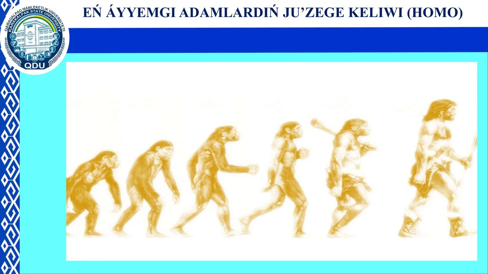 EŃ ÁYYEMGI ADAMLARDIŃ JU’ZEGE KELIWI (HOMO)