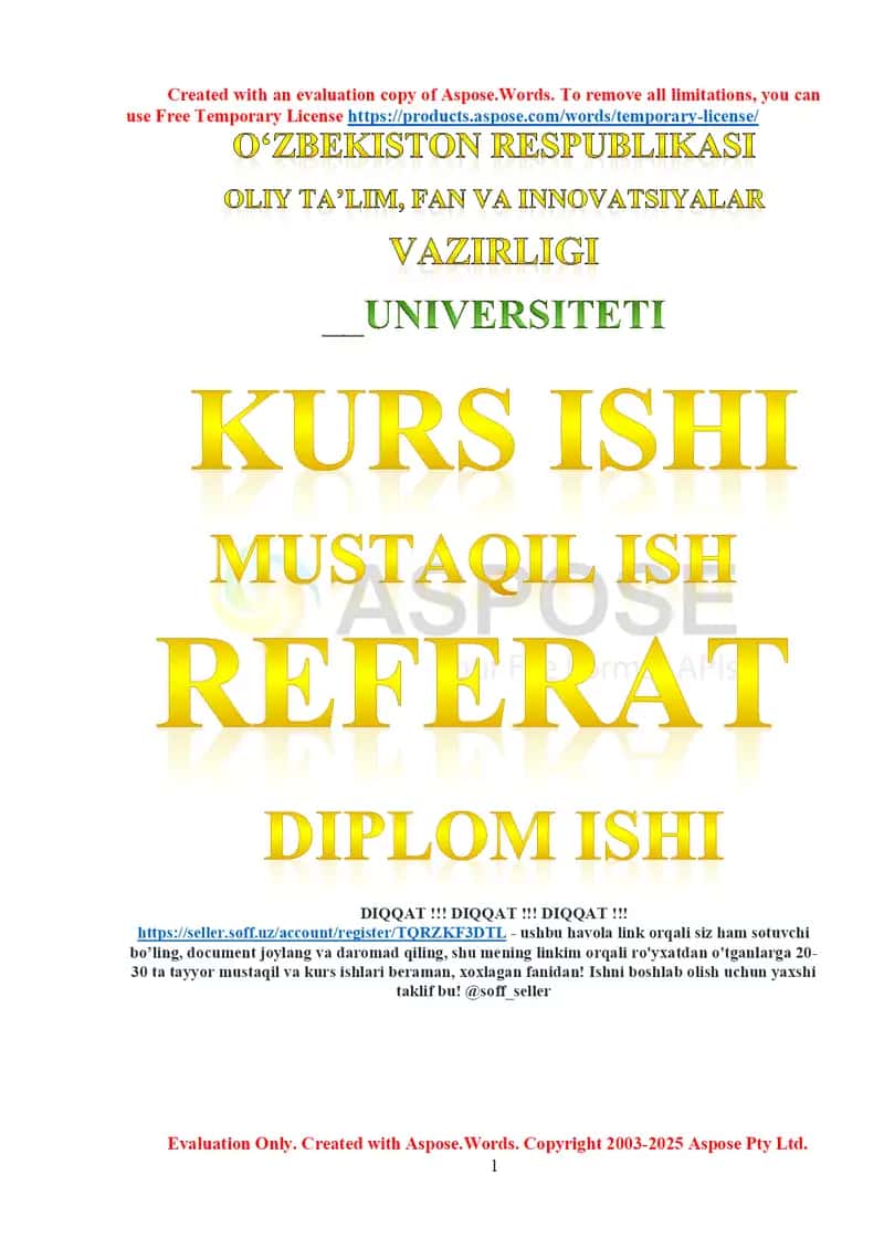 Quroq tikish texnikasi (aniq biron buyumni loyihalash va modellashtirish) – kurs ishi