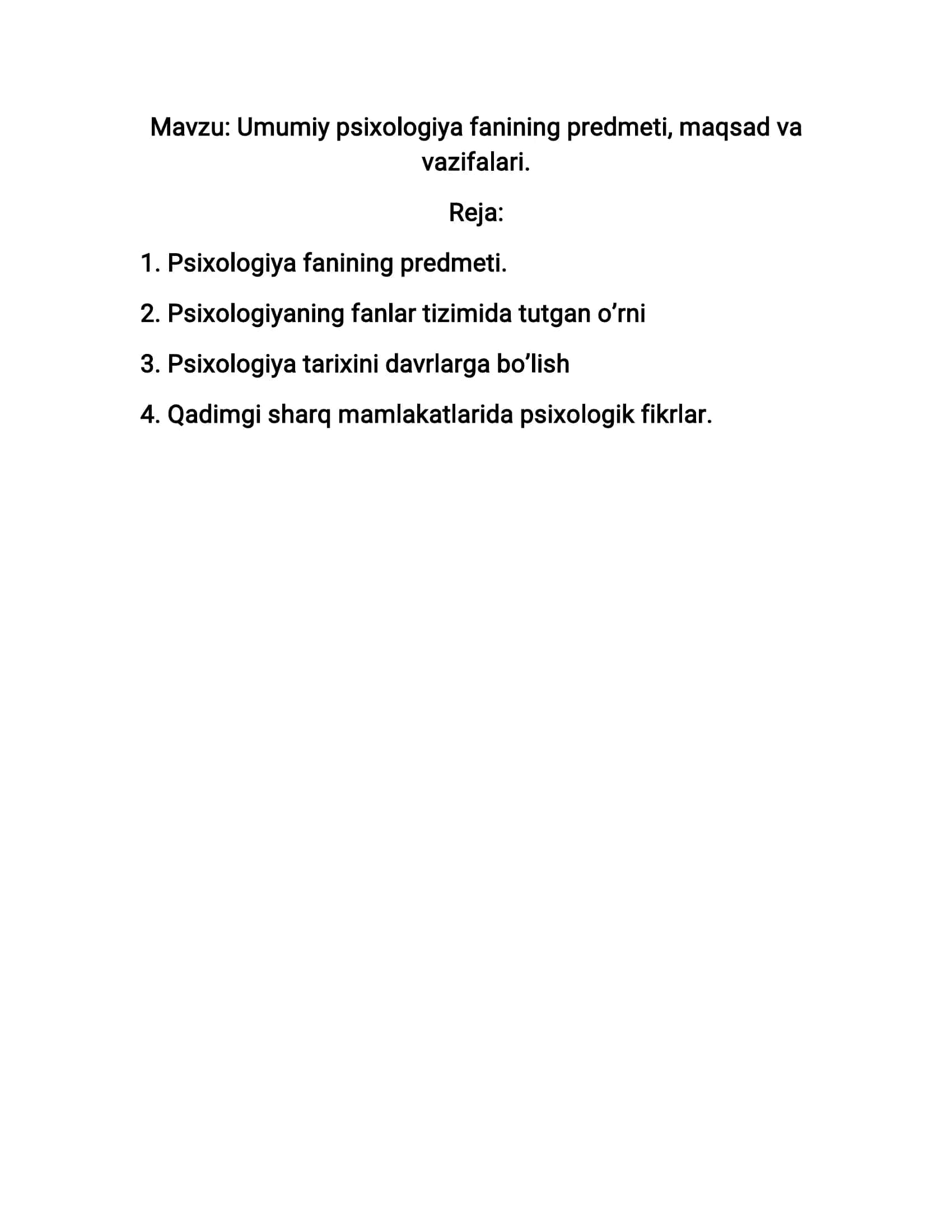 Bolalar psixologiyasi va psixodiagnostikasi