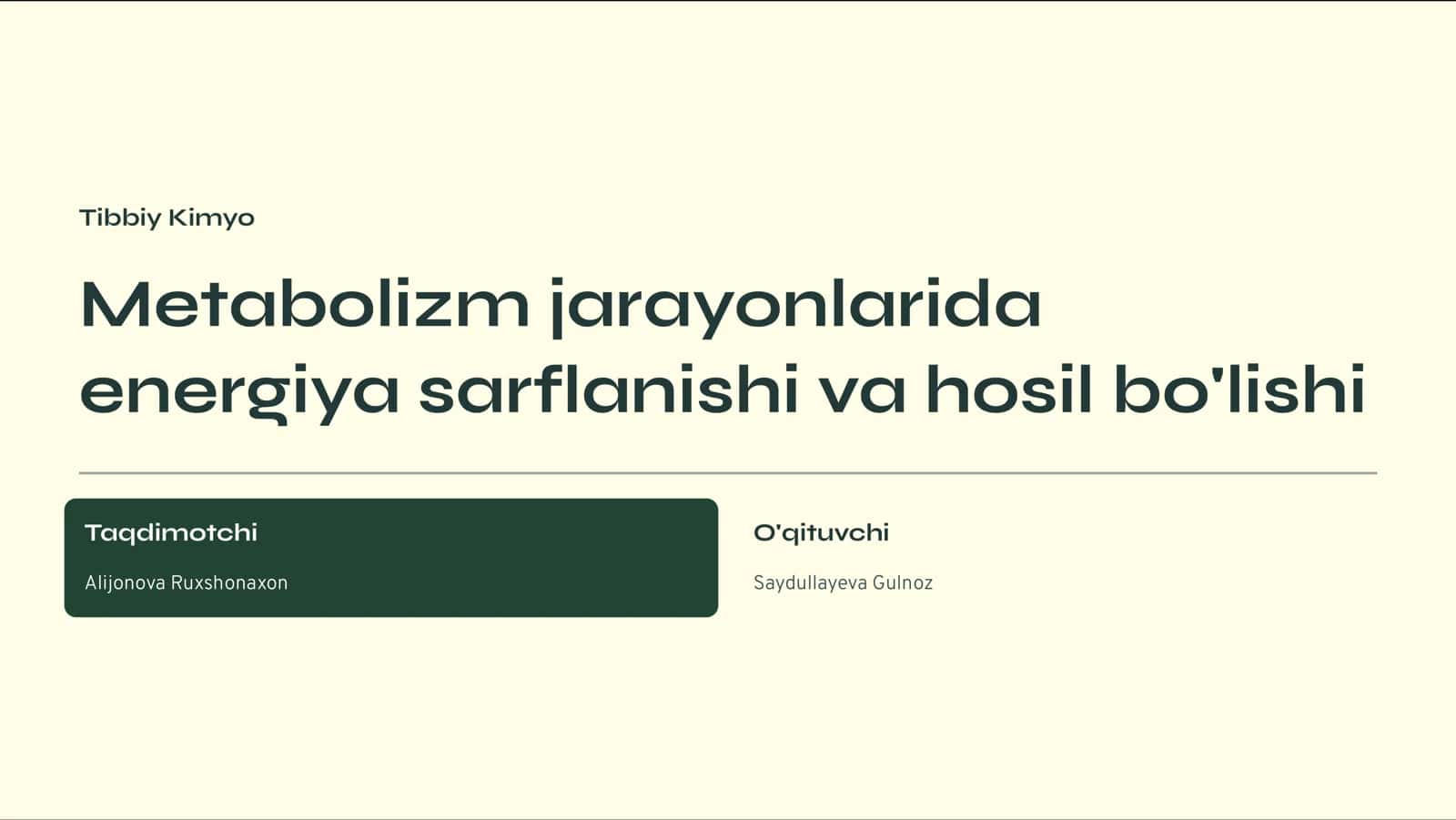 Metabolizm