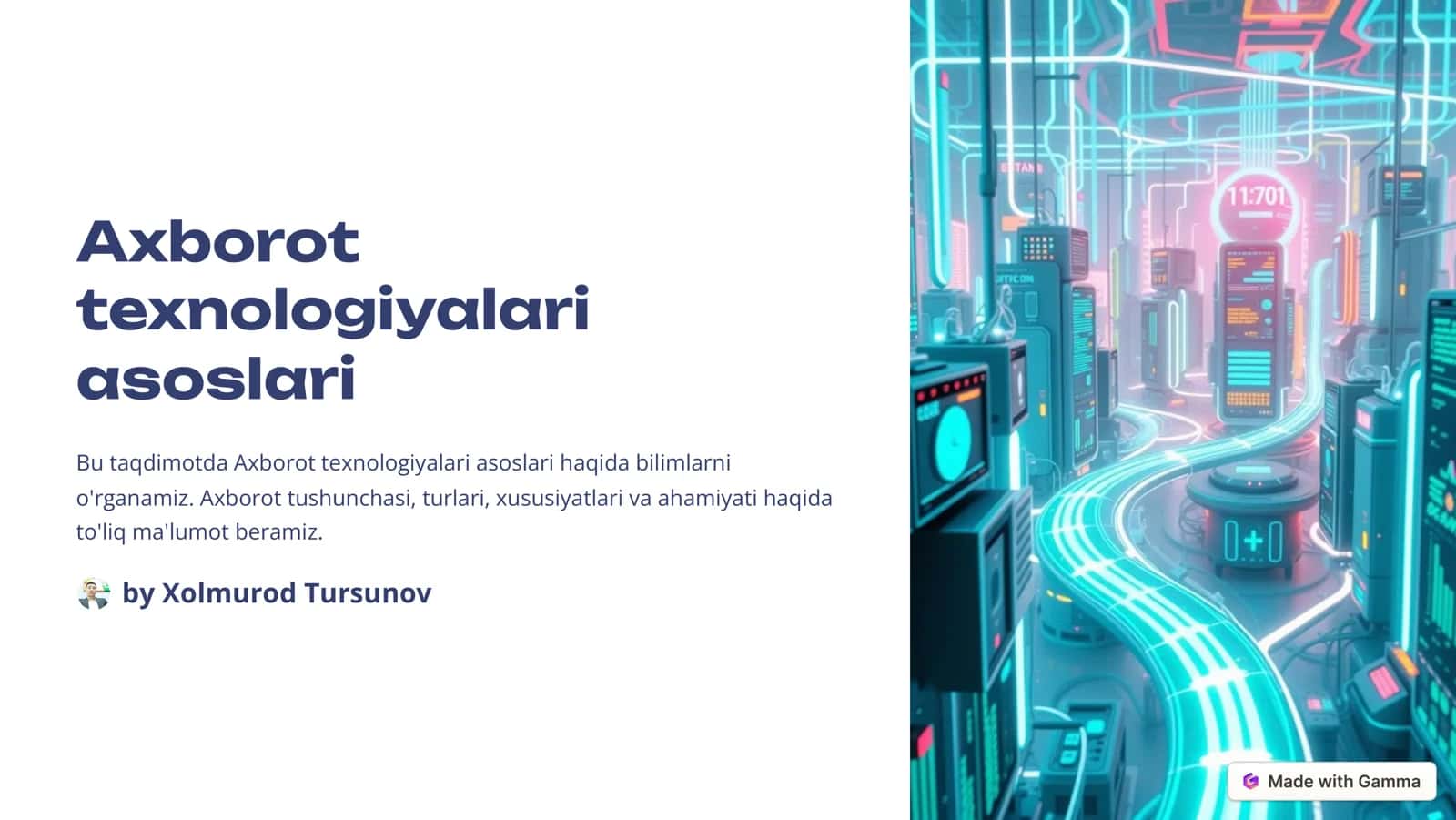Axborot texnologiyalari asoslari