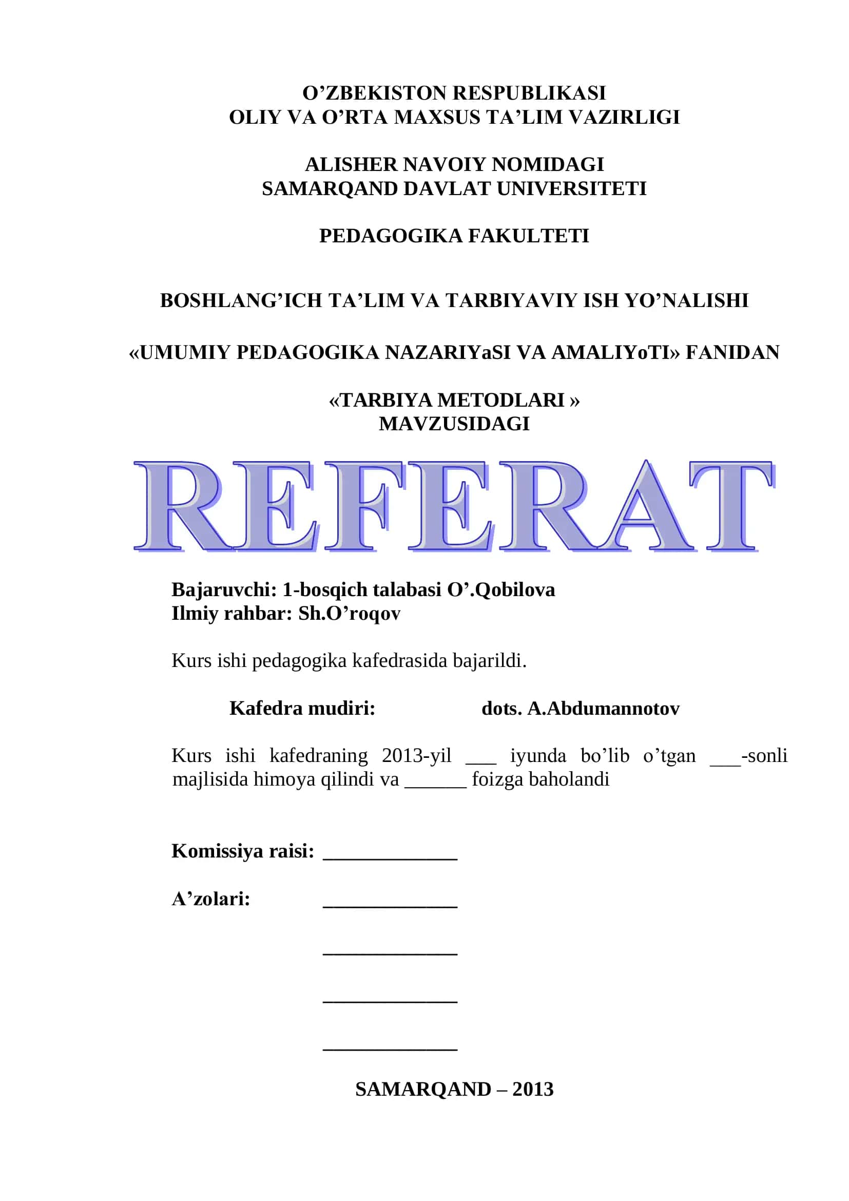 Tarbiya metodlari