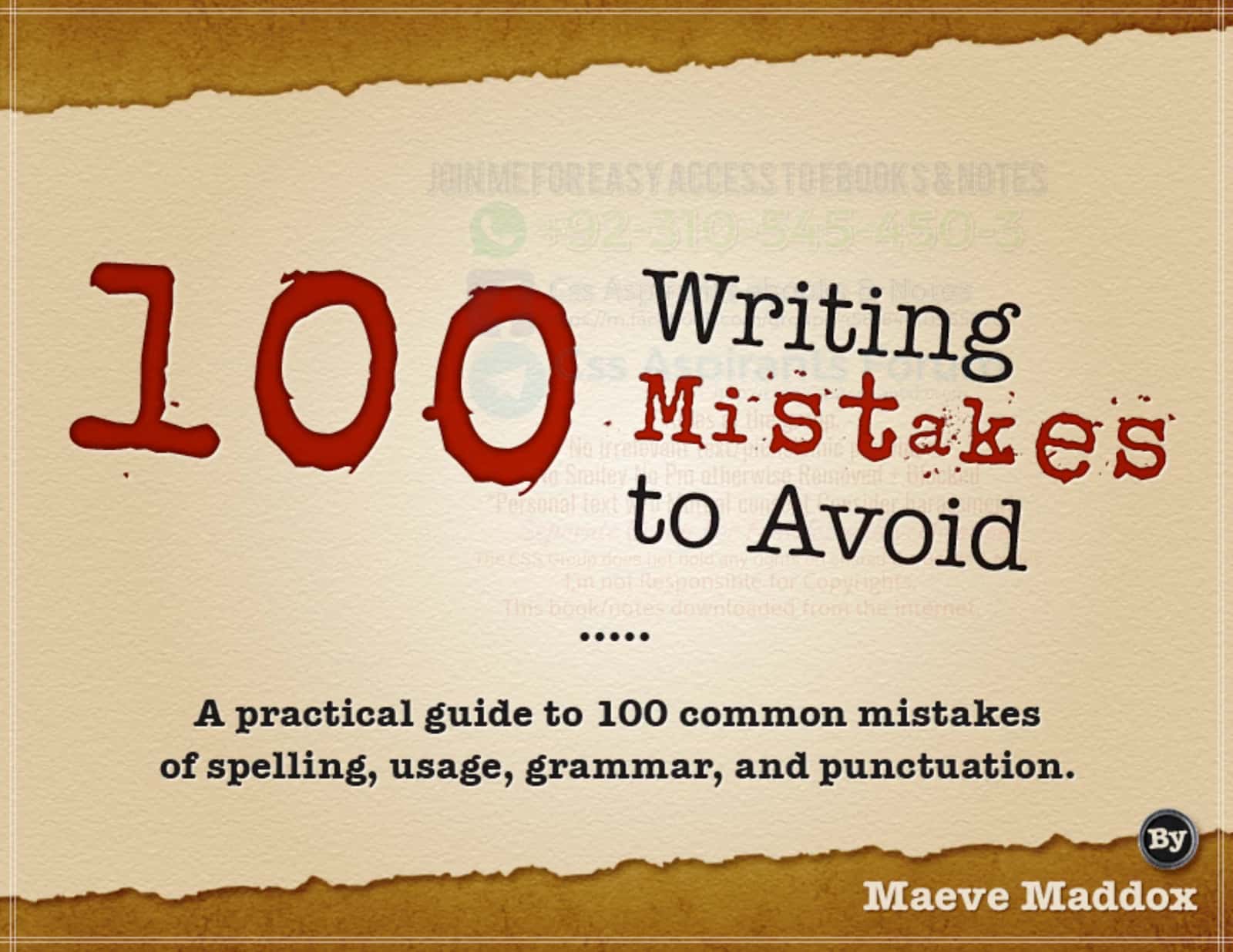 100 Writing Mistakes to Avoid