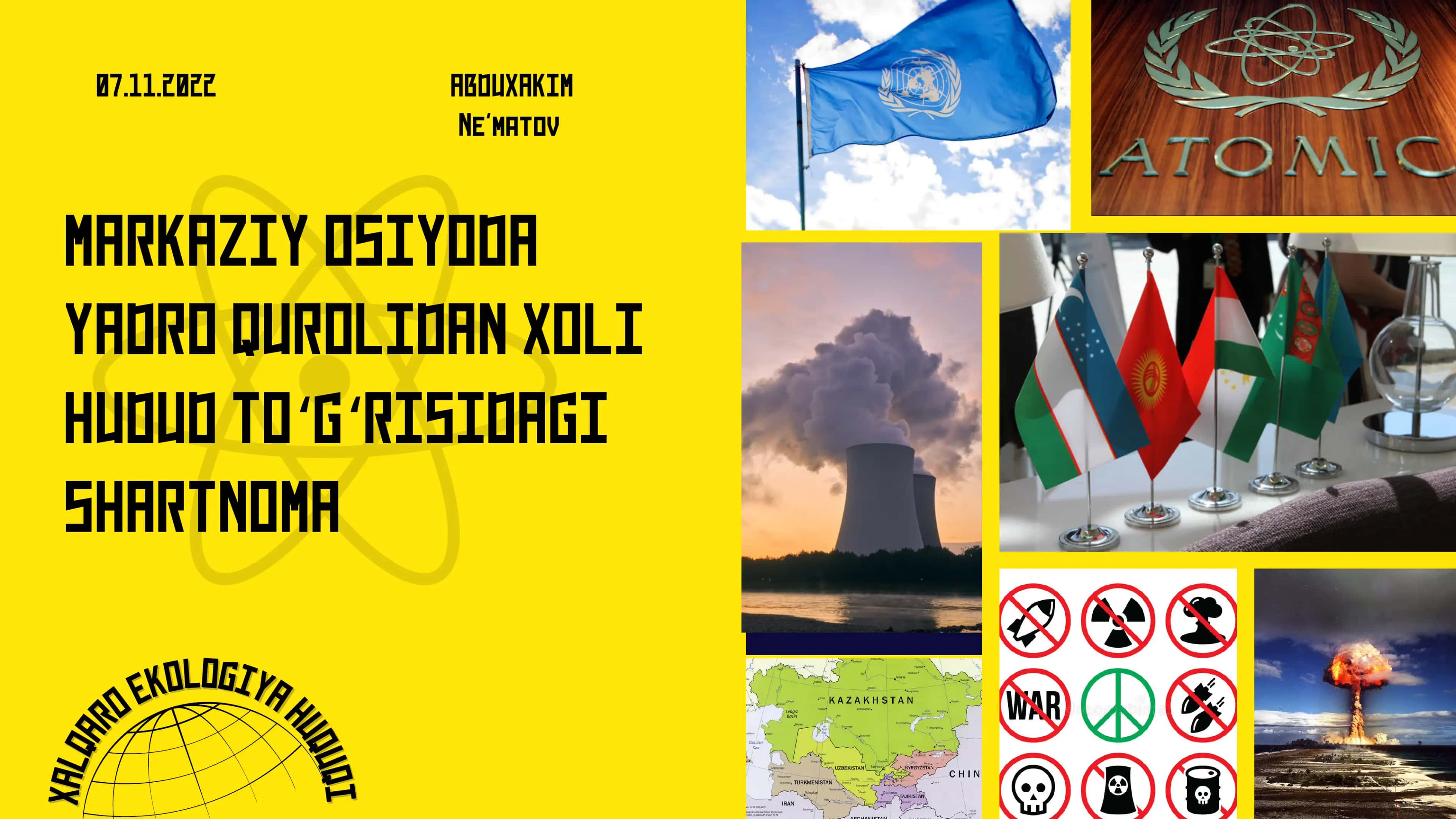 MARKAZIY OSIYODA YADRO QUROLIDAN XOLI HUDUD TOʻGʻRISIDAGI SHARTNOMA