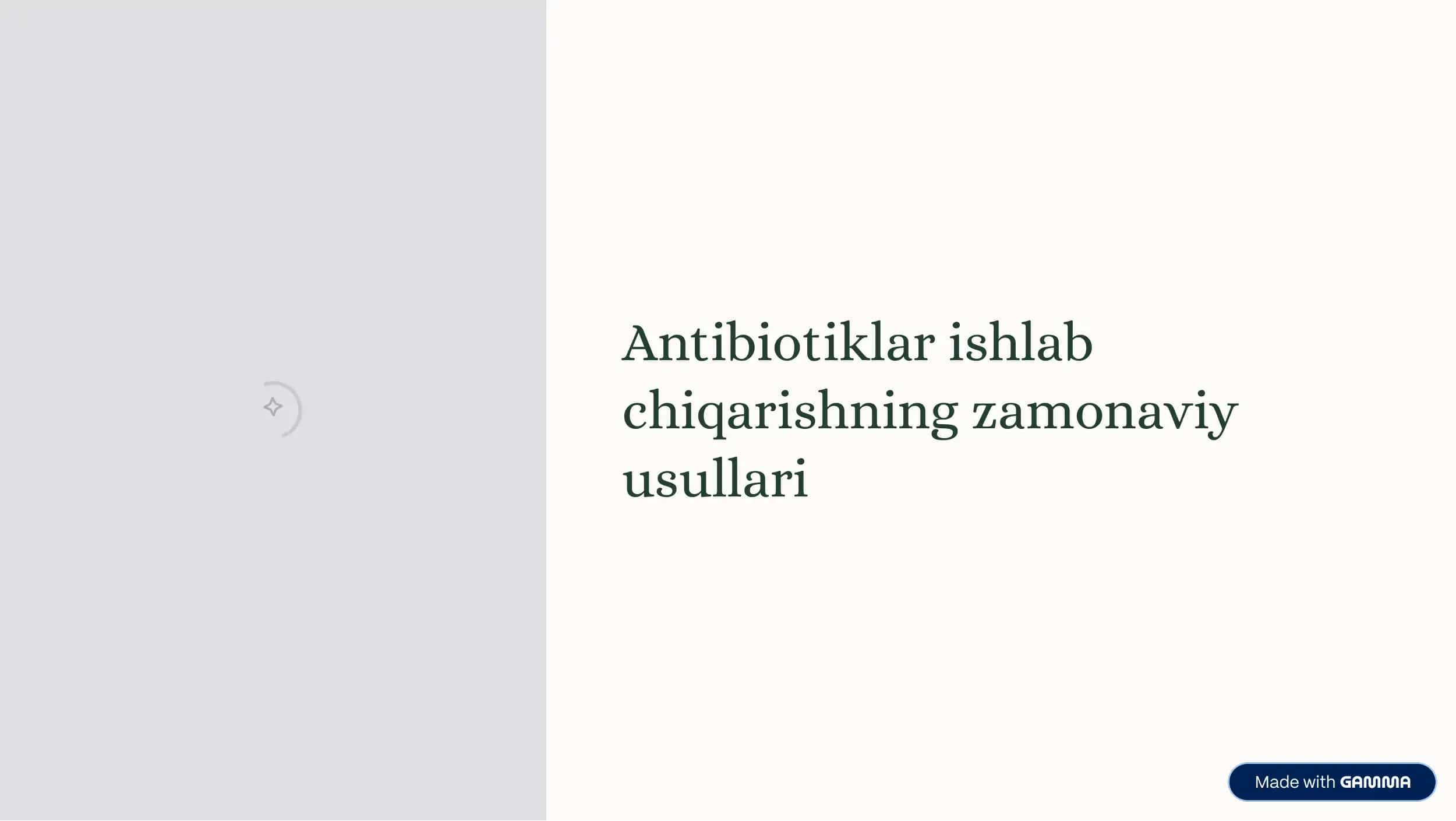 Antibiotiklar ishlab chiqarishning zamonaviy usullari