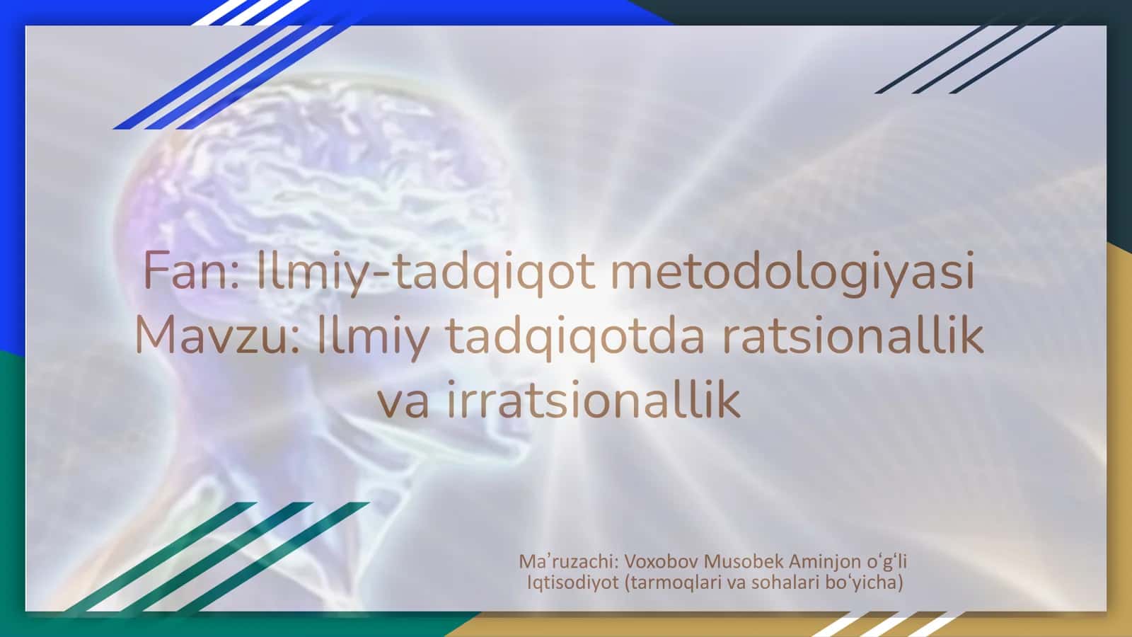 Ilmiy-tadqiqot metodologiyasi