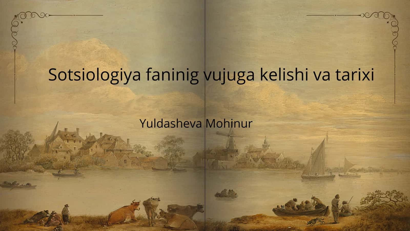 Sotsiologiya faninig vujuga kelishi va tarixi