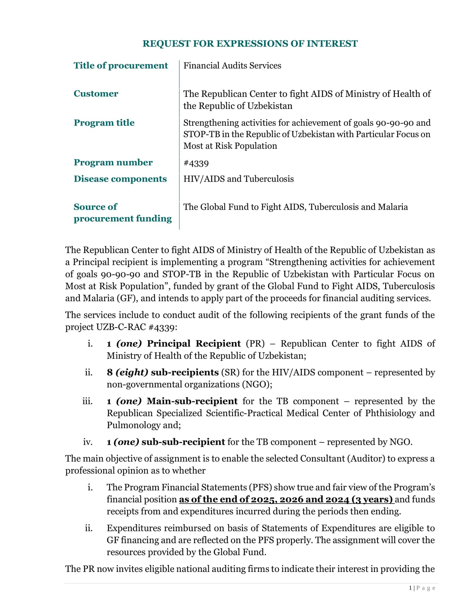 Financial Audits Services