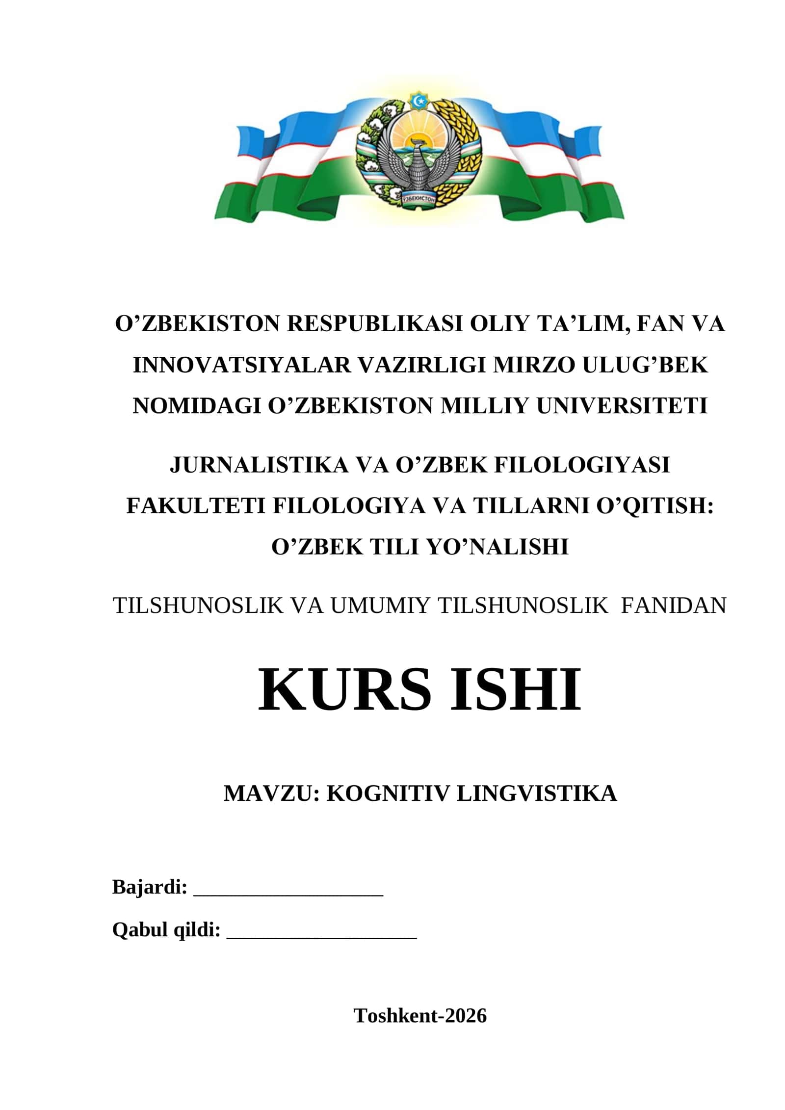 KOGNITIV LINGVISTIKA