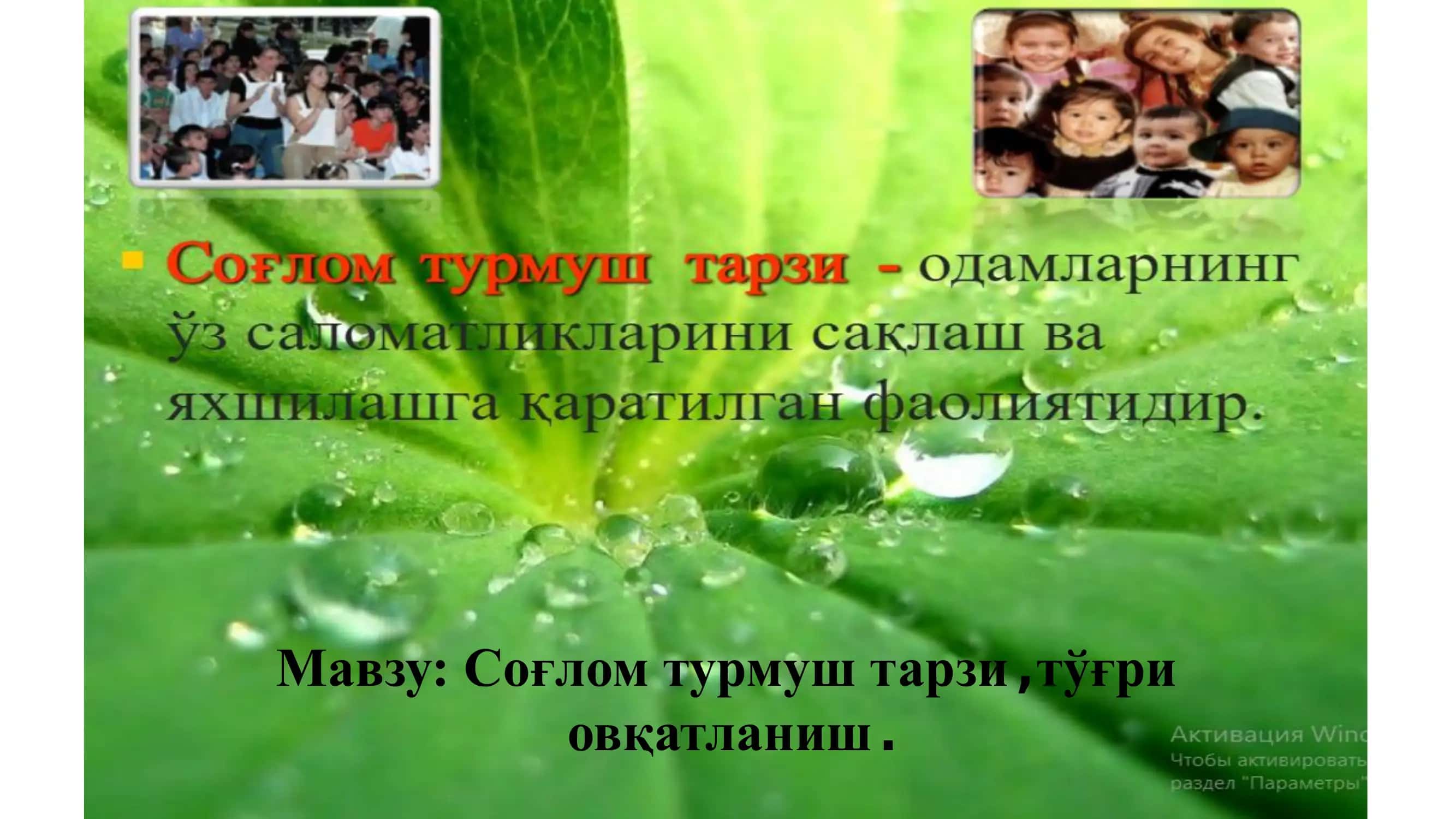 Соғлом турмуш тарзи, тўғри овқатланиш