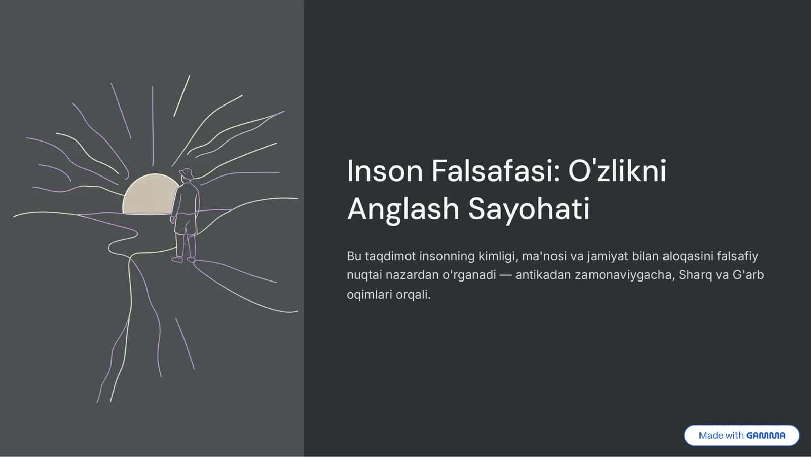 Inson Falsafasi: O'zlikni Anglash Sayohati