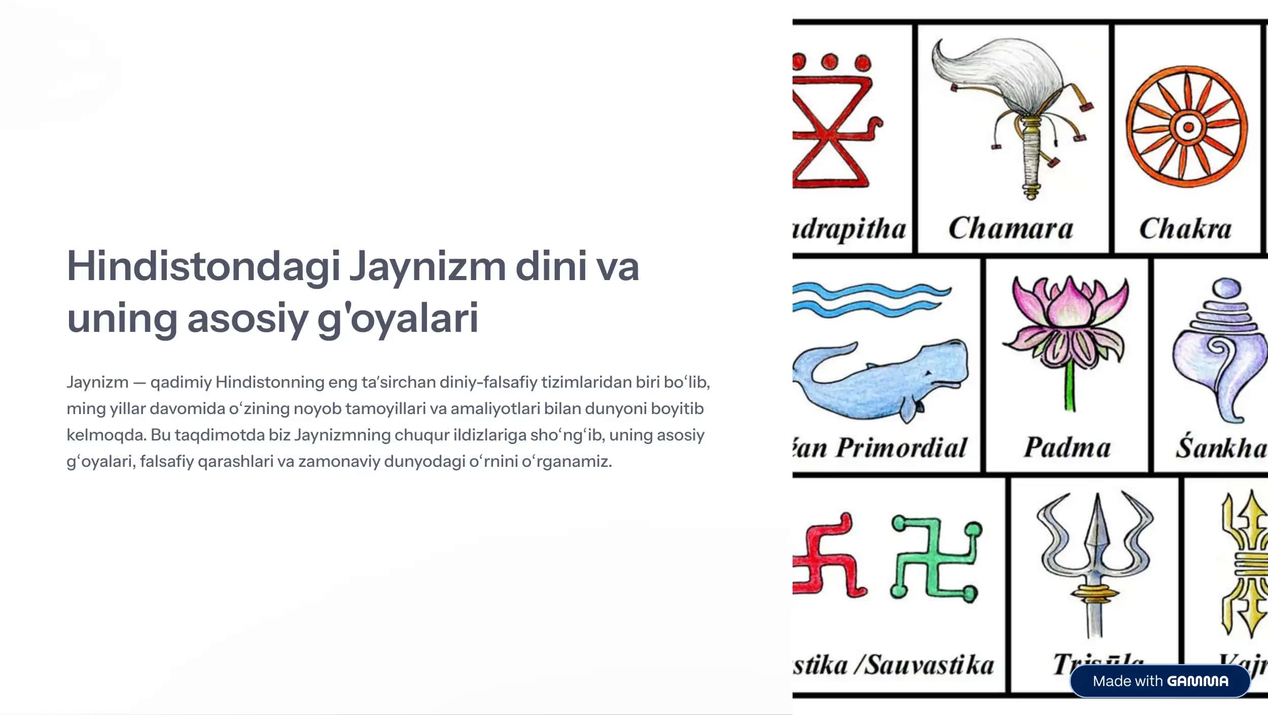 Jaynizm dini va uning asosiy g'oyalari