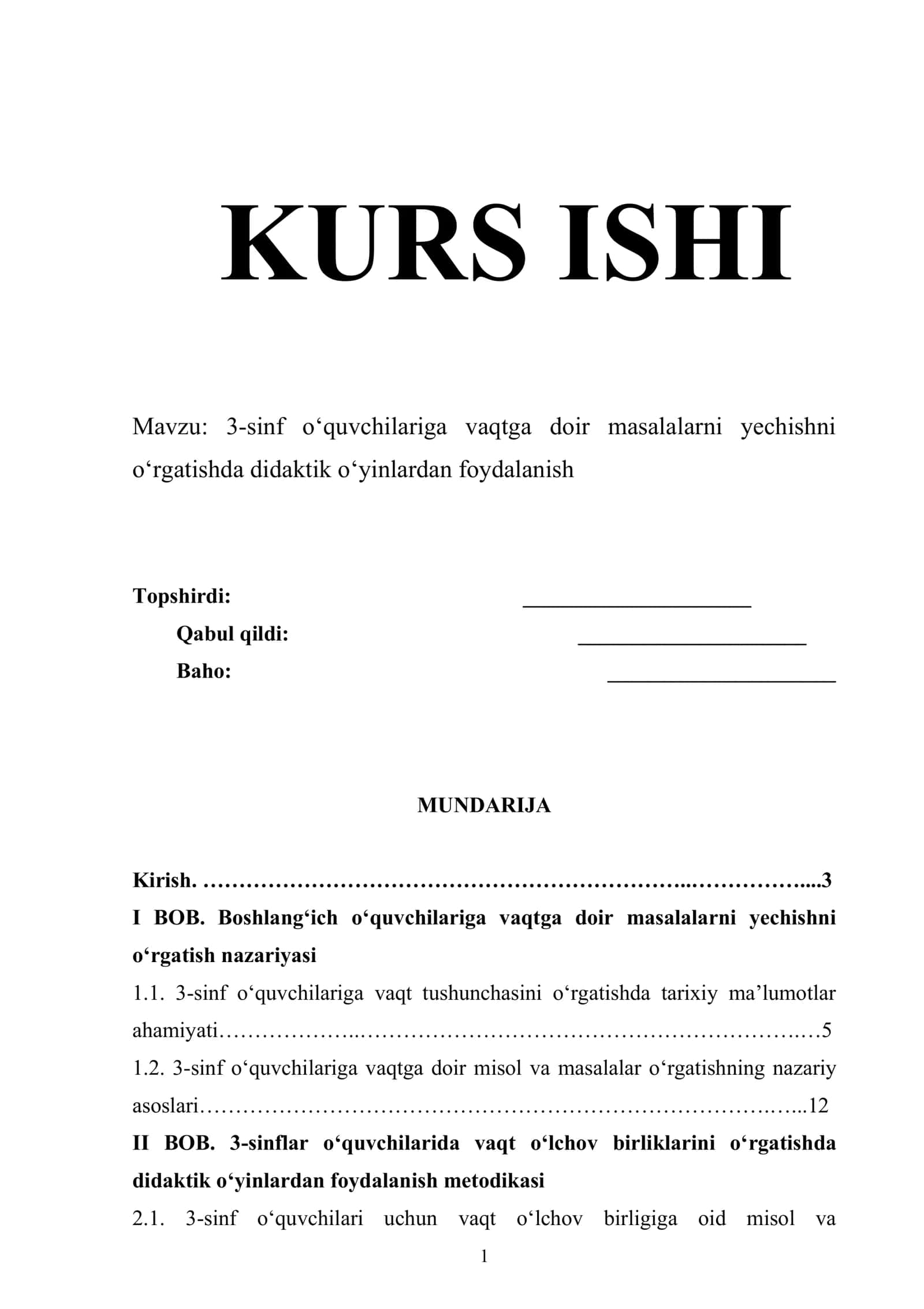 3-sinfni rivojlantirish didatik o'yinlar