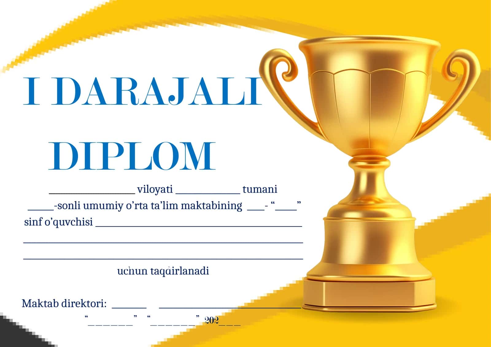 I,II,III DARAJALI DIPLOM
