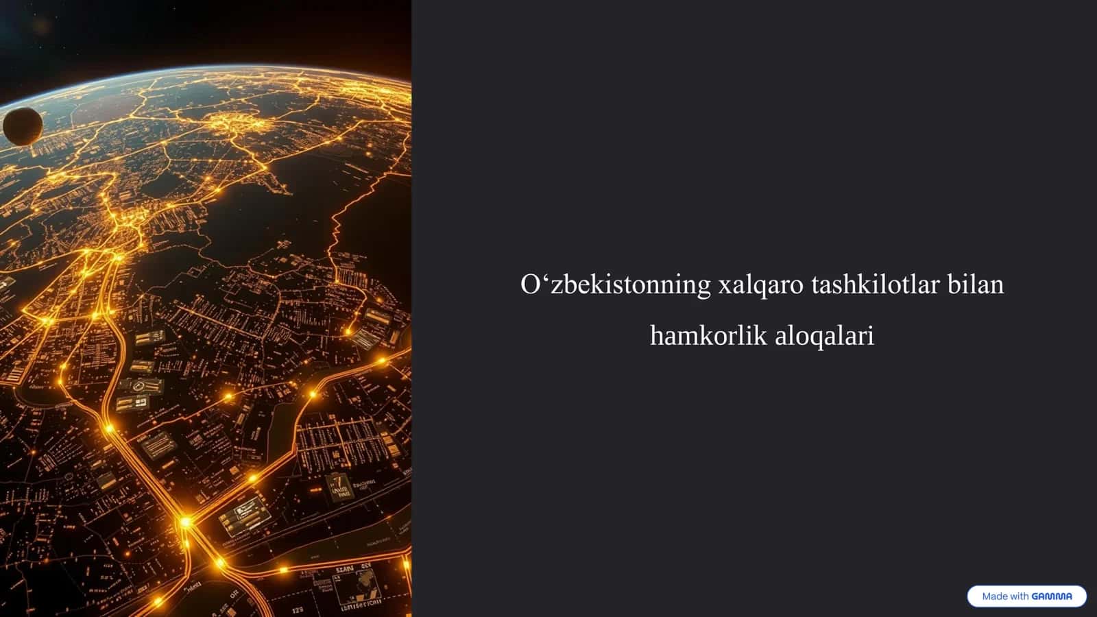 O‘zbekistonning xalqaro tashkilotlar bilan hamkorlik aloqalari