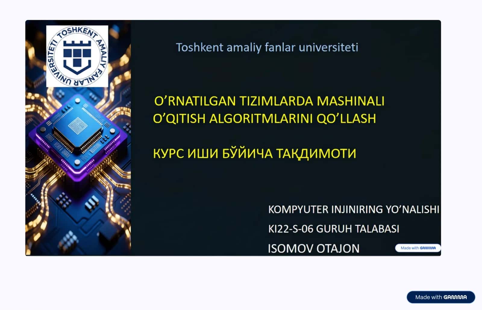 Kirish-Chiqish Usullari