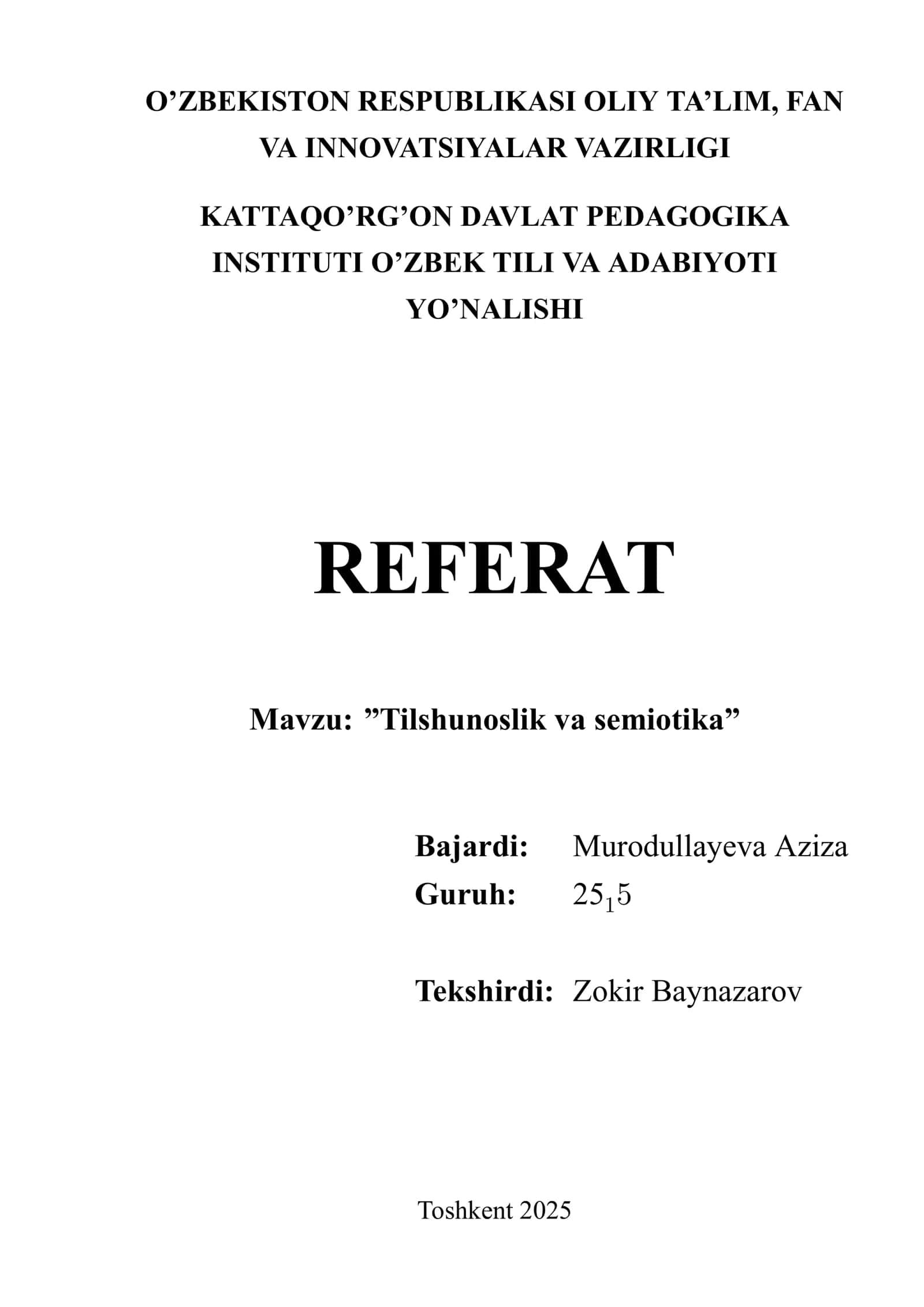 Tilshunoslik va semiotika