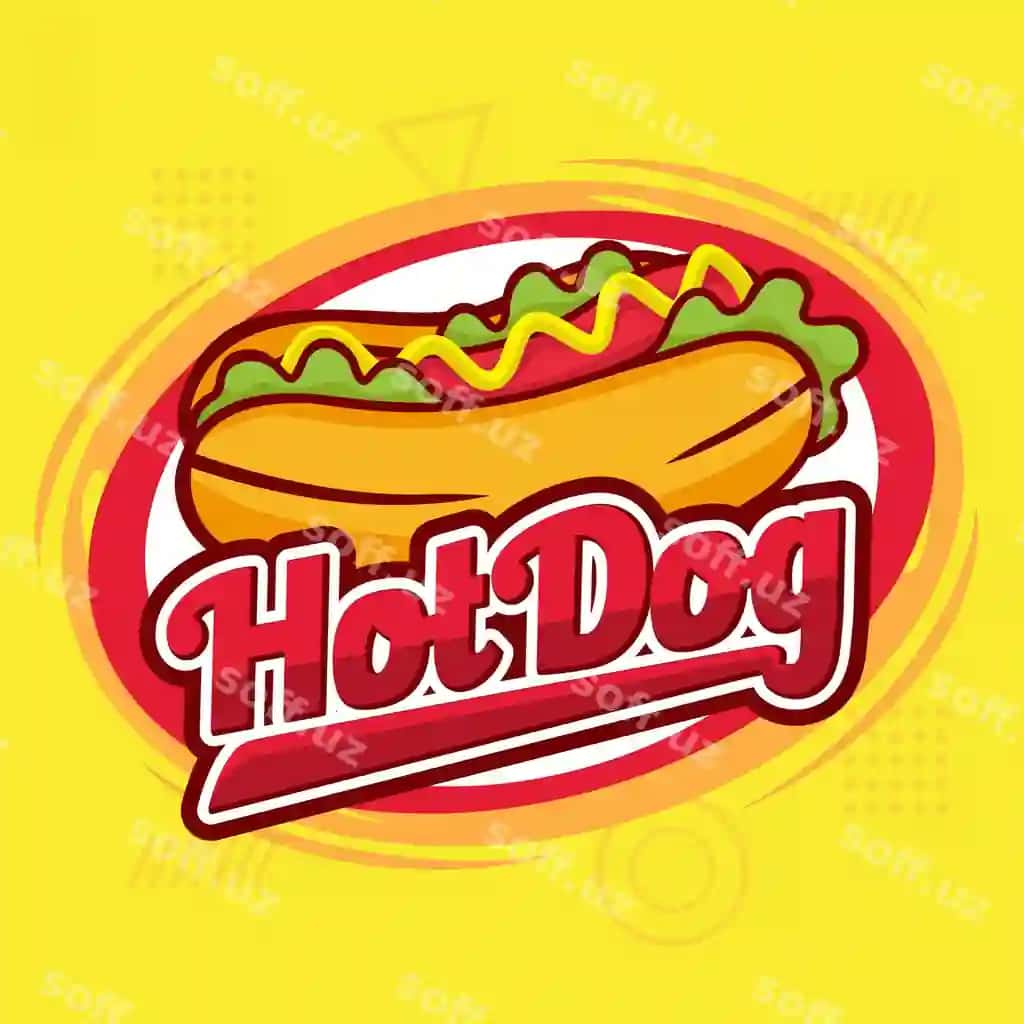 Zamonaviy hot-dog logotip dizayni franshiza ko'cha ovqatlari | Modern hot dog logo design franchise street food