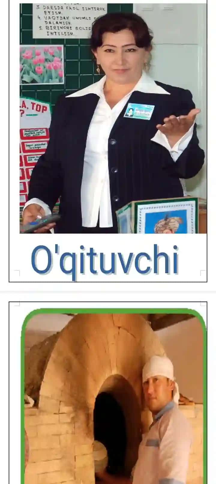 1 -4 sinflar kasblar tankash ko'rgazma qo'llanma