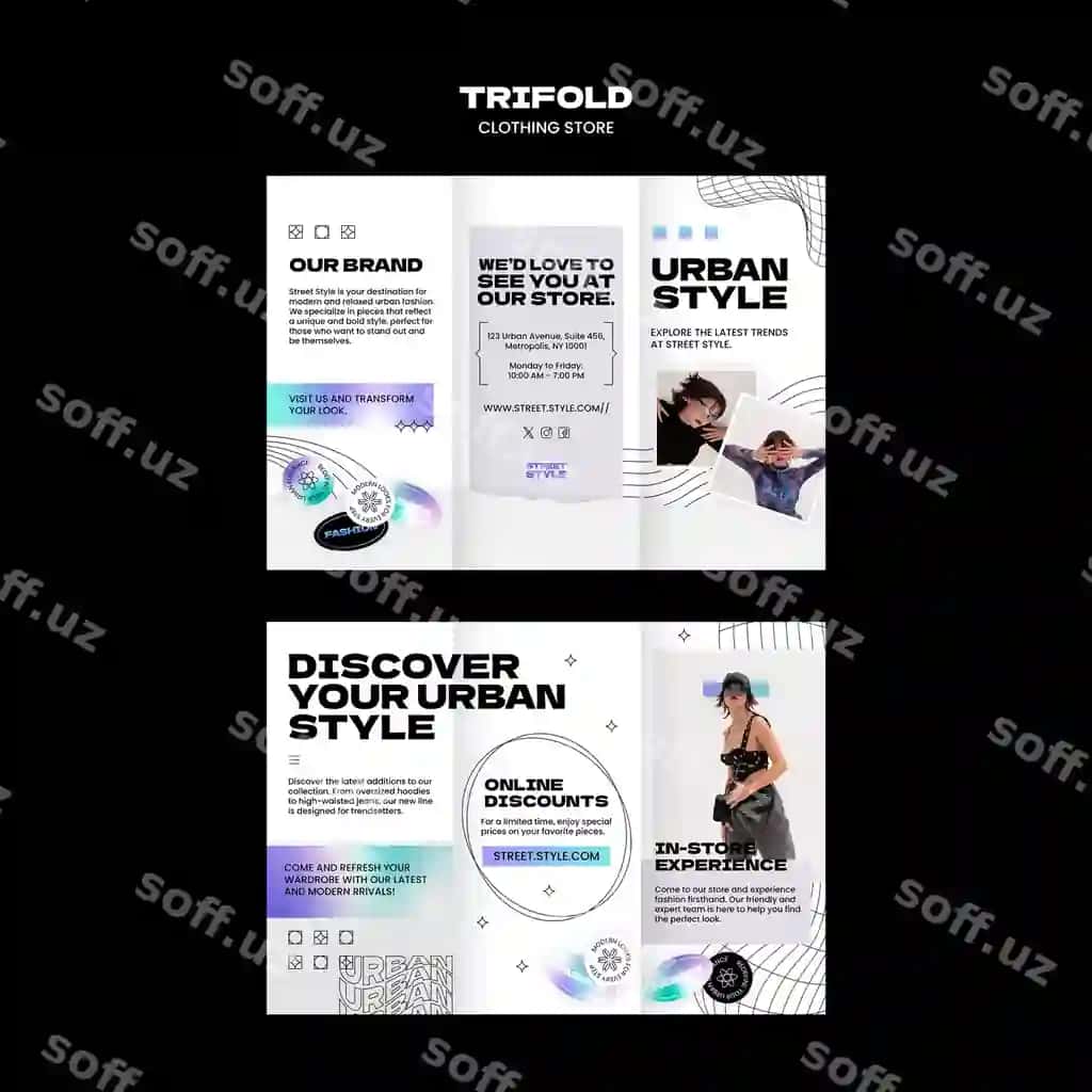 Kiyim do'koni shablon dizayni | Clothing store template design