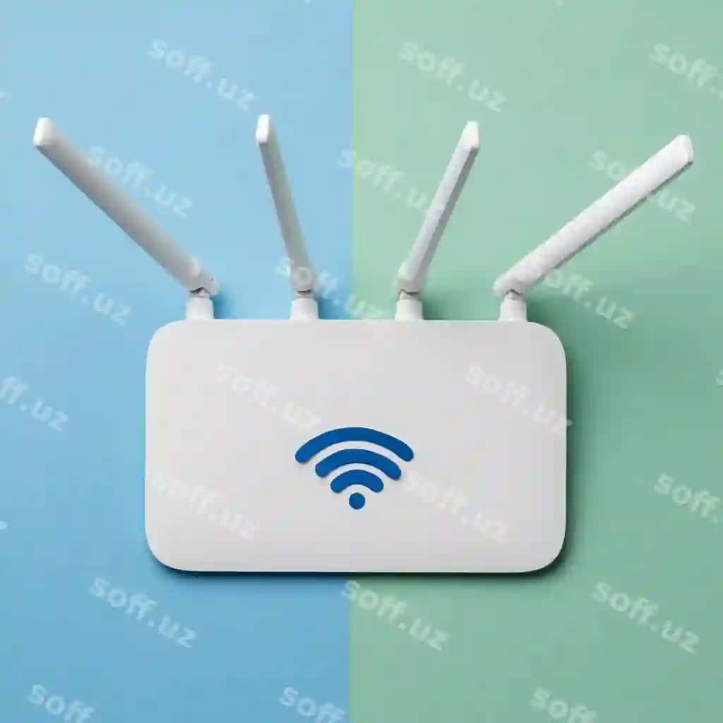 Yuqori ko'rinish Wi-Fi marshrutizator | Top view wi fi router