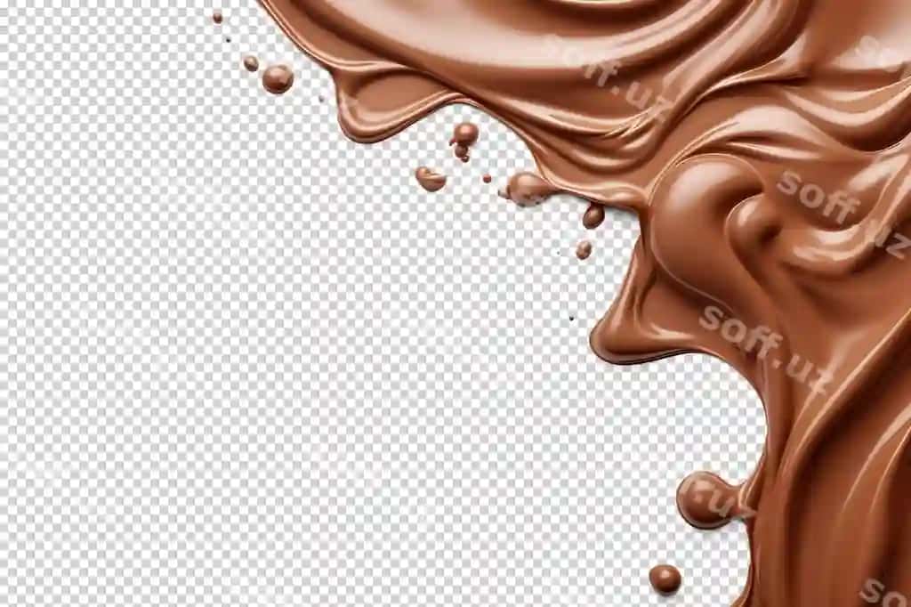 Eritilgan shokolad chegara qo'l ishida kesilgan shaffof | Melted chocolate border manual cut out transparent