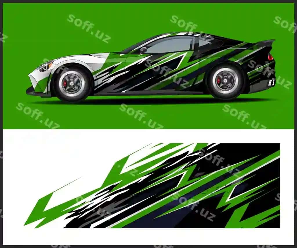 Mashina o'ralma shablonlari reklama uchun mashina modeli mashina o'ralmasi dizayn grafikalari | Car wrapstock advertising car mockup car wrap design graphics