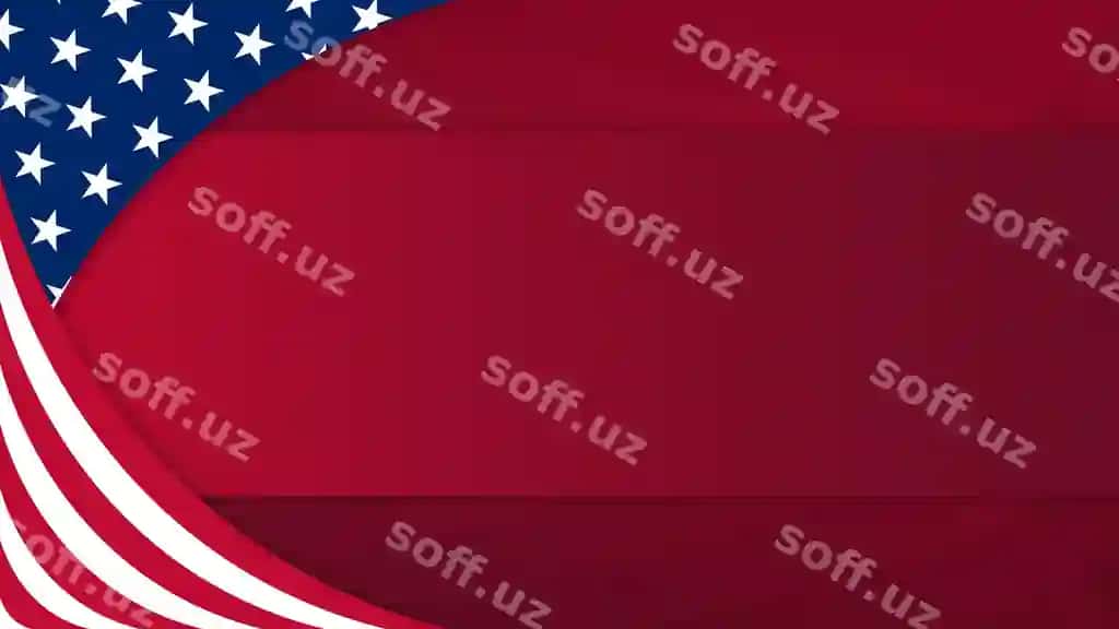 Amerika bayrog'i oddiy qizil fonda va nusxa ko'chirish joyida mukammal amerikalik tasvirlangan | American flag simple red background with copy space perfect american