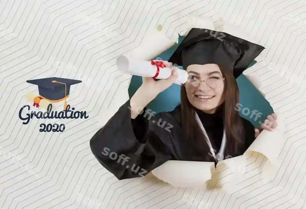 Yosh talaba baxtli universitetni bitirishda | Young student happy graduating university