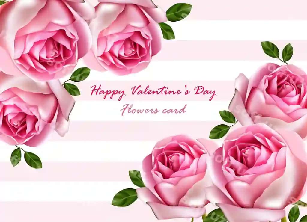 Baxromli Valentinston kuni chiroyli gullar kartochkasi | Happy valentine s day beautiful roses card