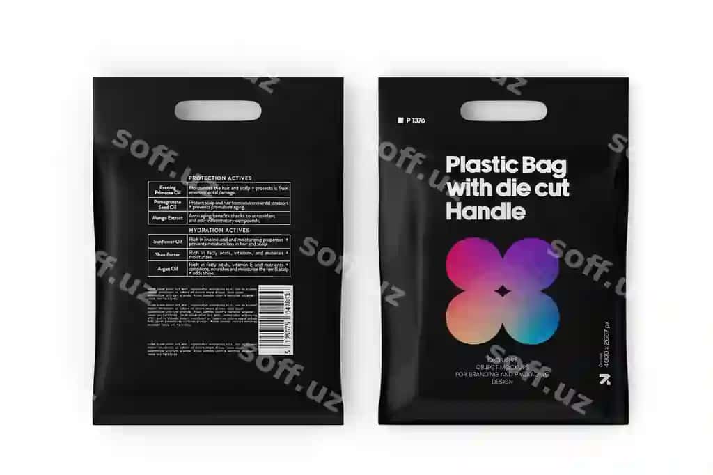 Plastik sumka namunasi | Plastic carrier bag mockup