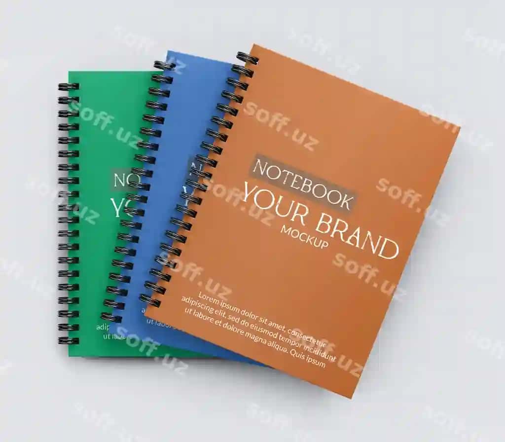 Spirallik daftar namunasi | Spiral notebook mockup